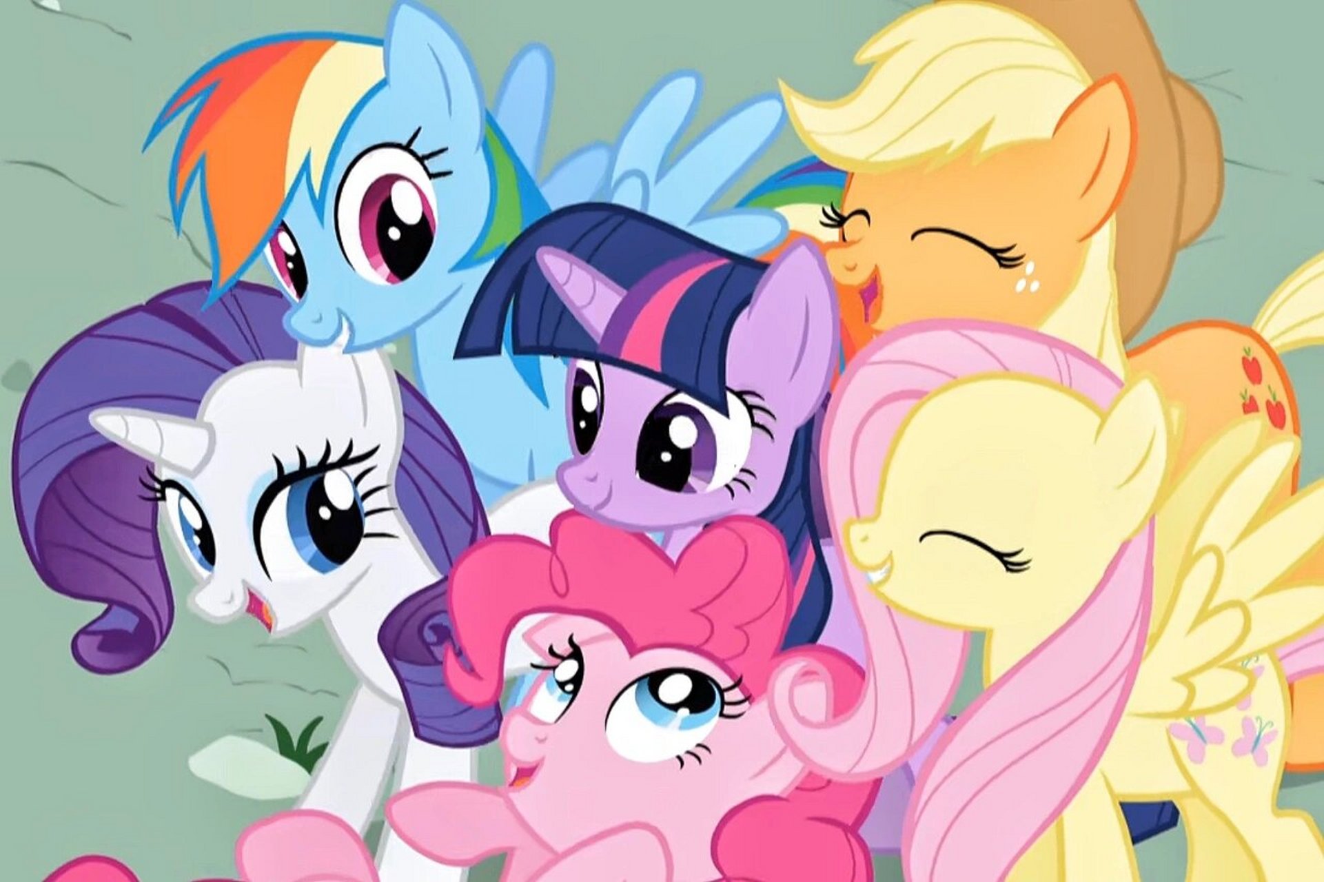 小马宝莉主角6人合照截图(1) 可以拿去印小卡