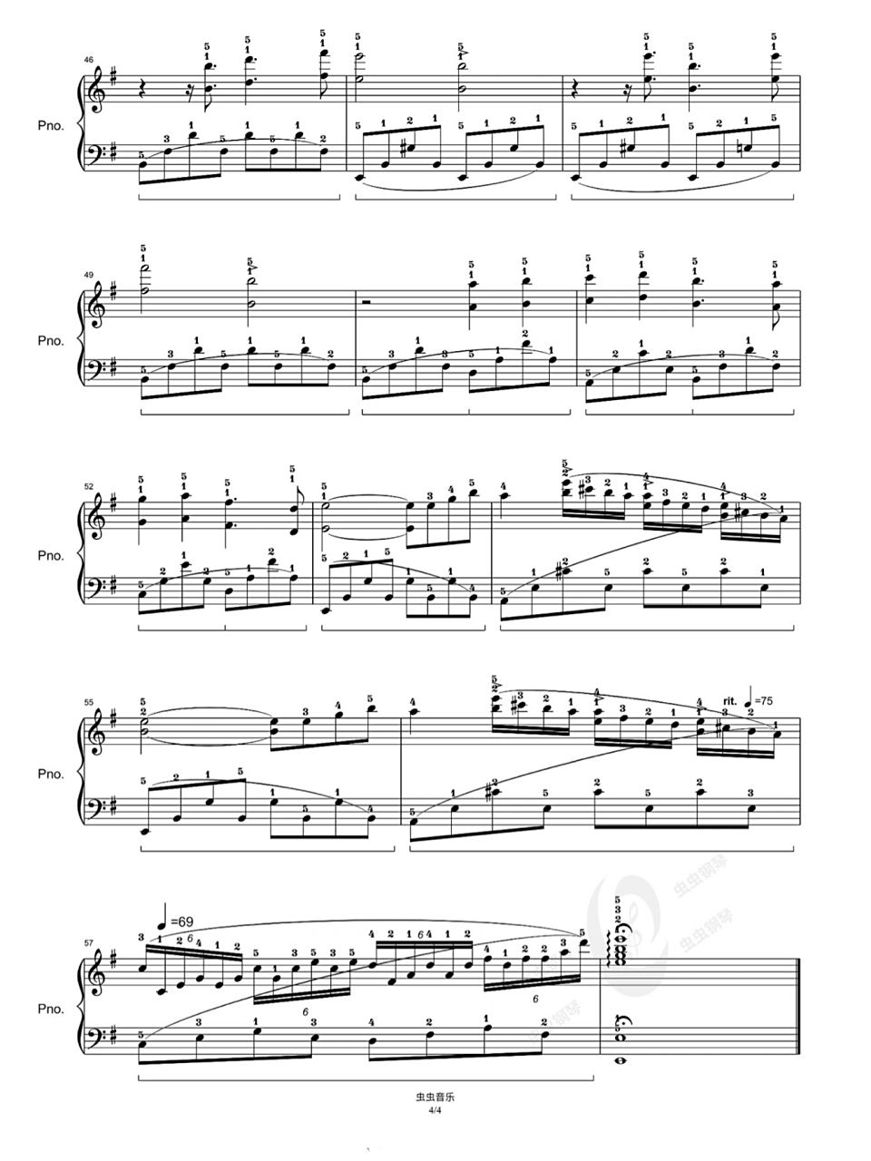 出埃及记(超简单 带指法) 马克西姆经典钢琴谱分享