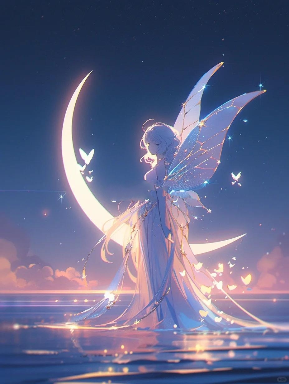 78唯美壁纸|独角兽和精灵少女78 78守护神/唯美/梦幻/星海/少女