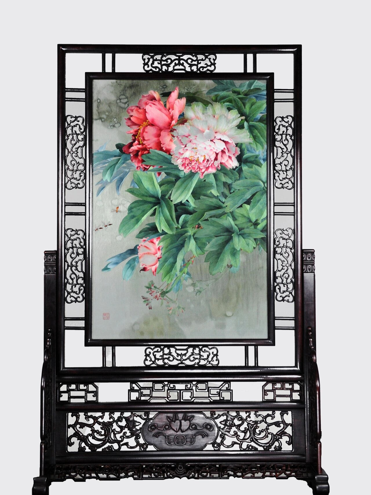 苏绣大师作品分享 落地屏风 双面绣