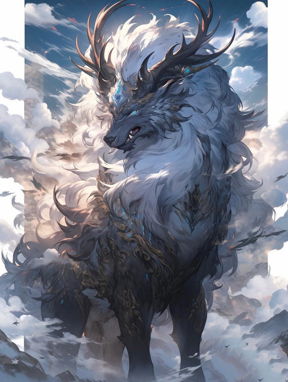 犼 [hǒu]传闻是龙族的克星7515|山海经·系列 犼,俗称为望天吼