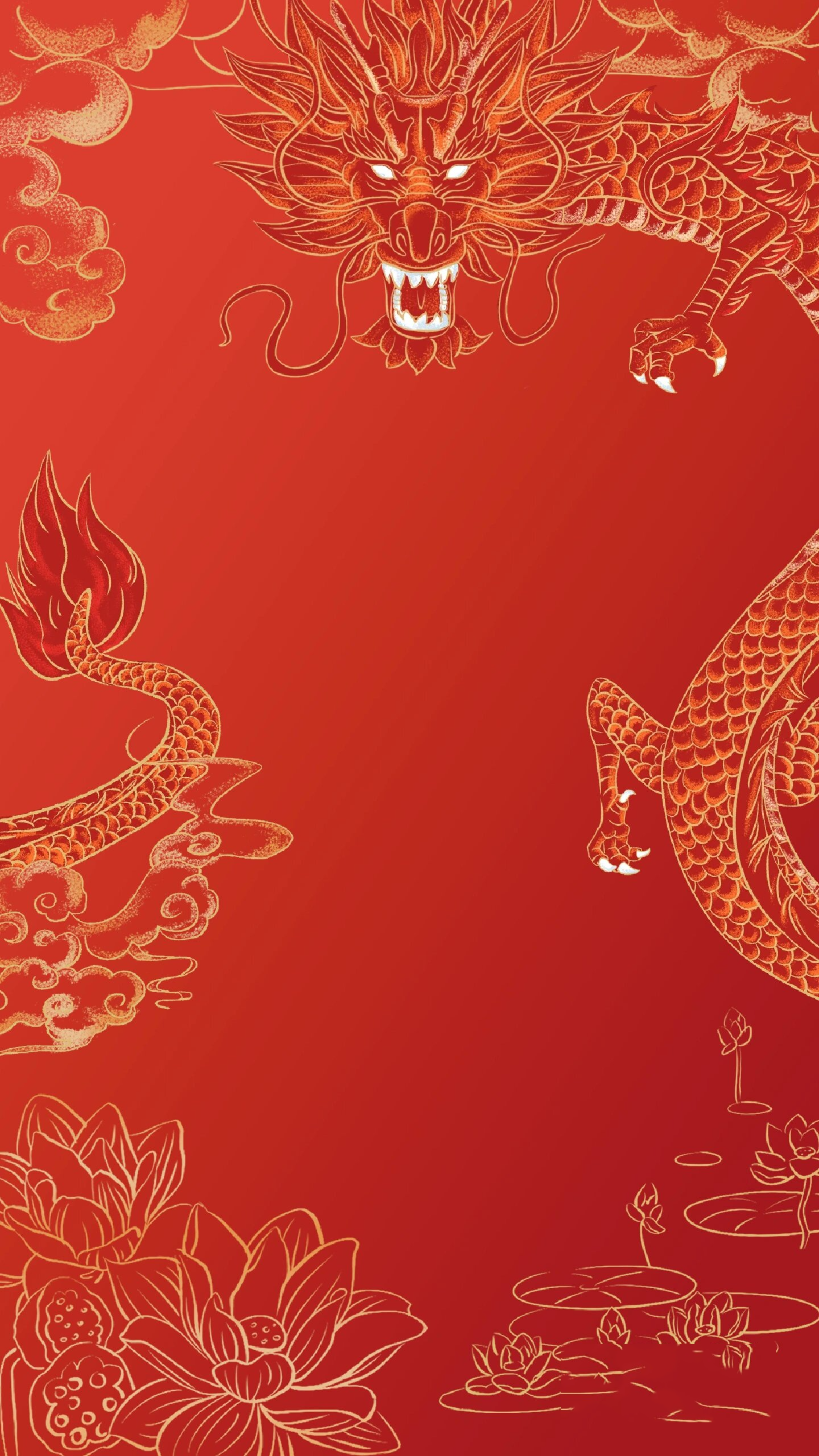 ❤️怎么能少得了龙纹图案 ❤️龙纹➕红色背景图更🈶