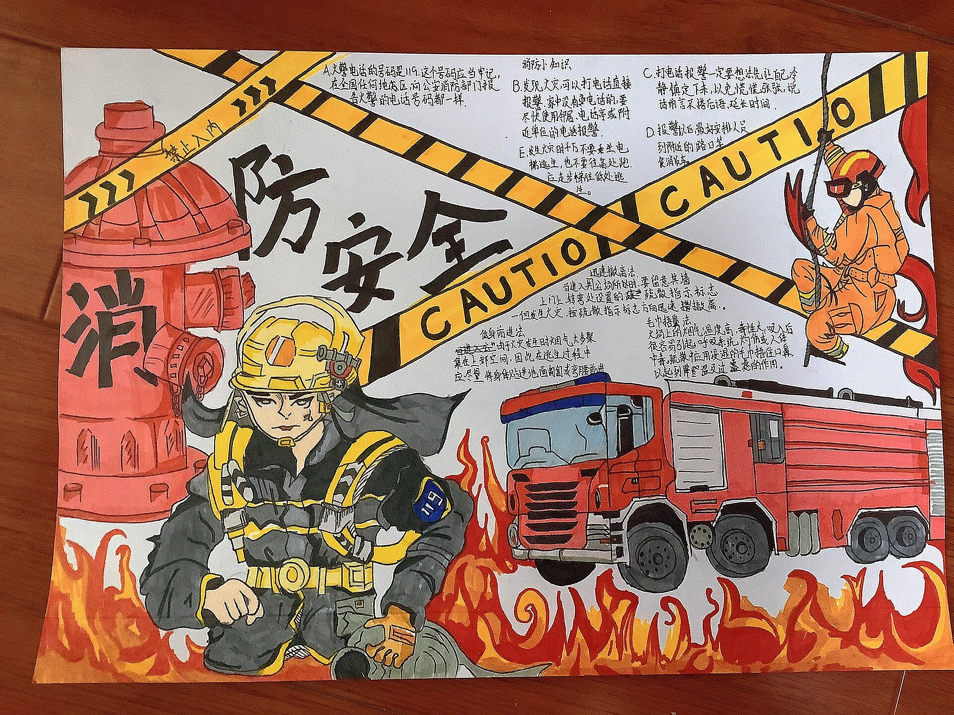 消防安全手抄报