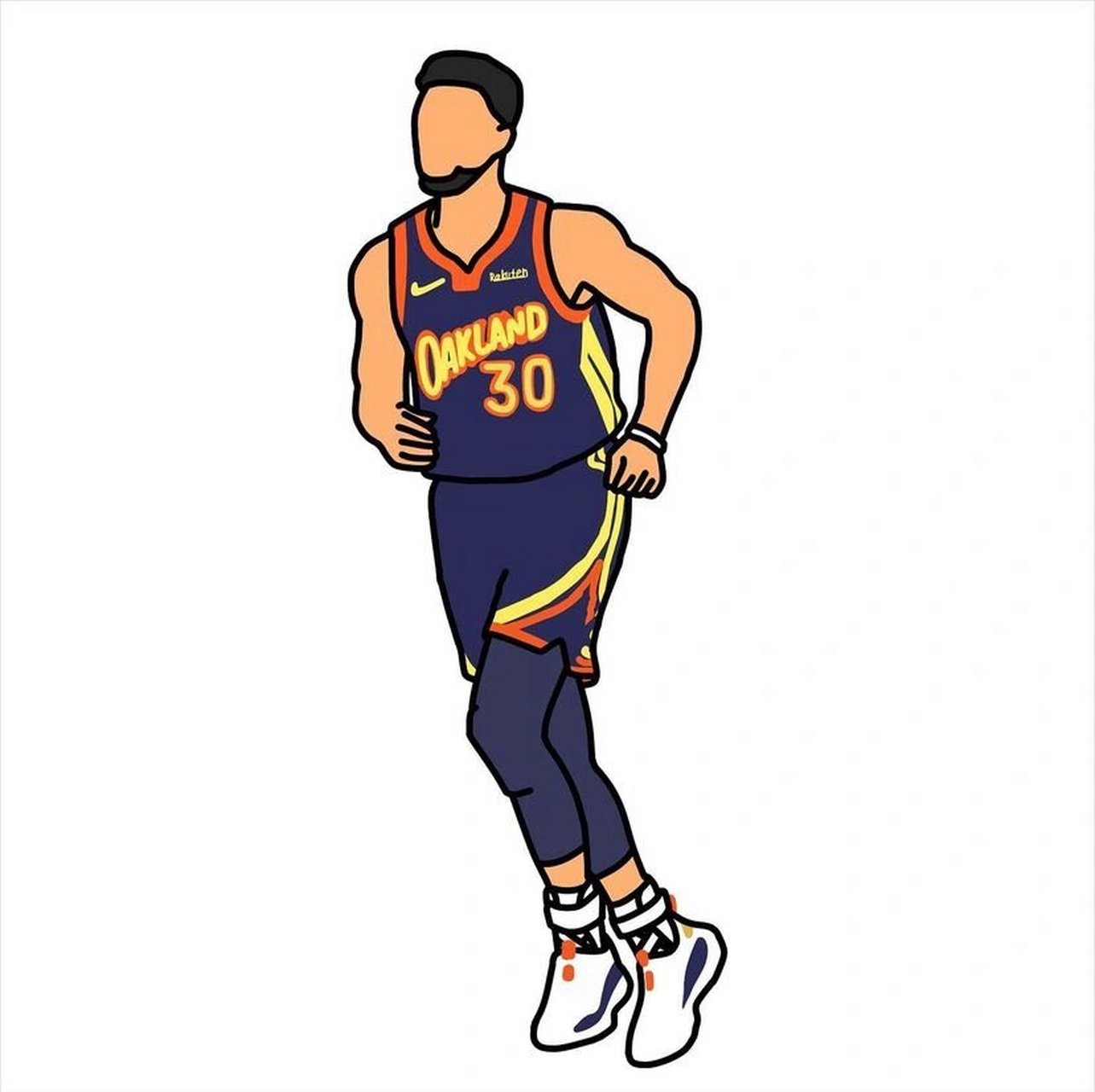 手绘小库里95 适合做头像哦 还记得都是哪场比赛吗98?