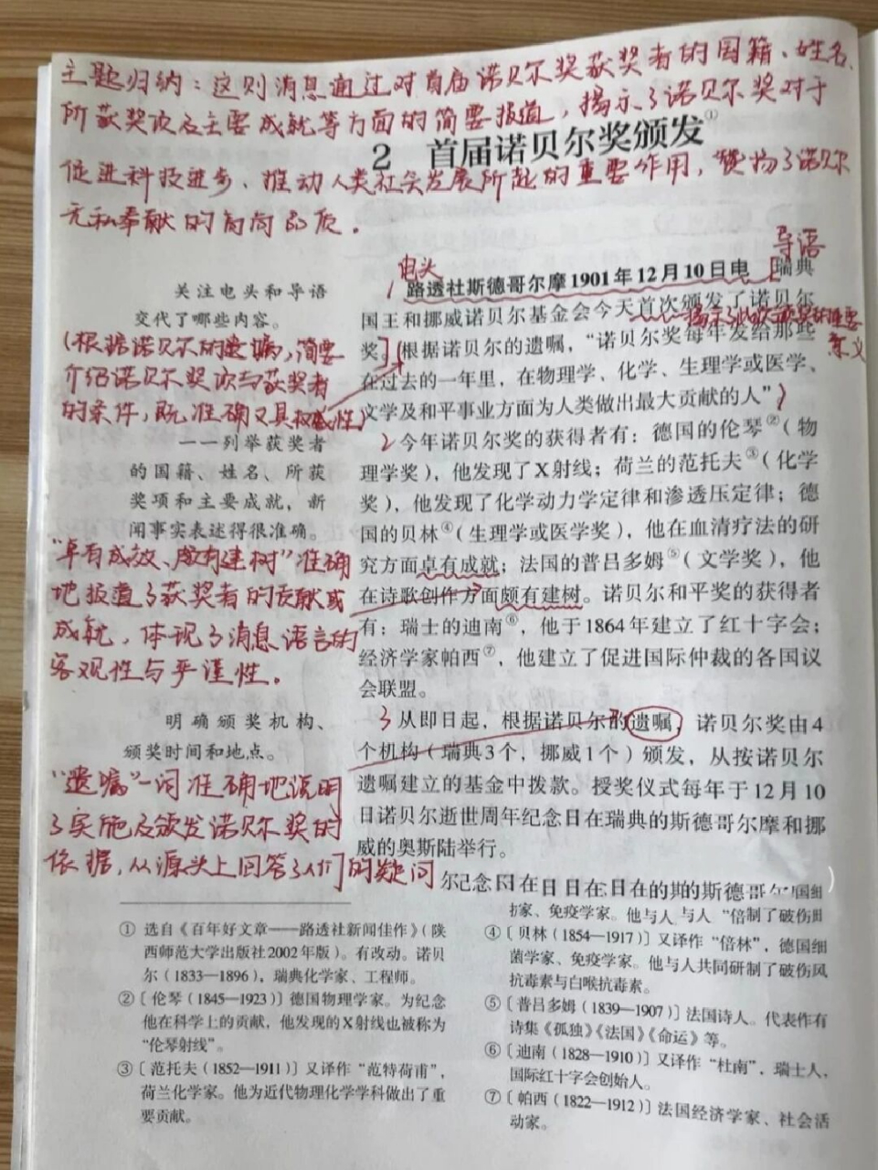 《首届诺贝尔奖颁发》笔记