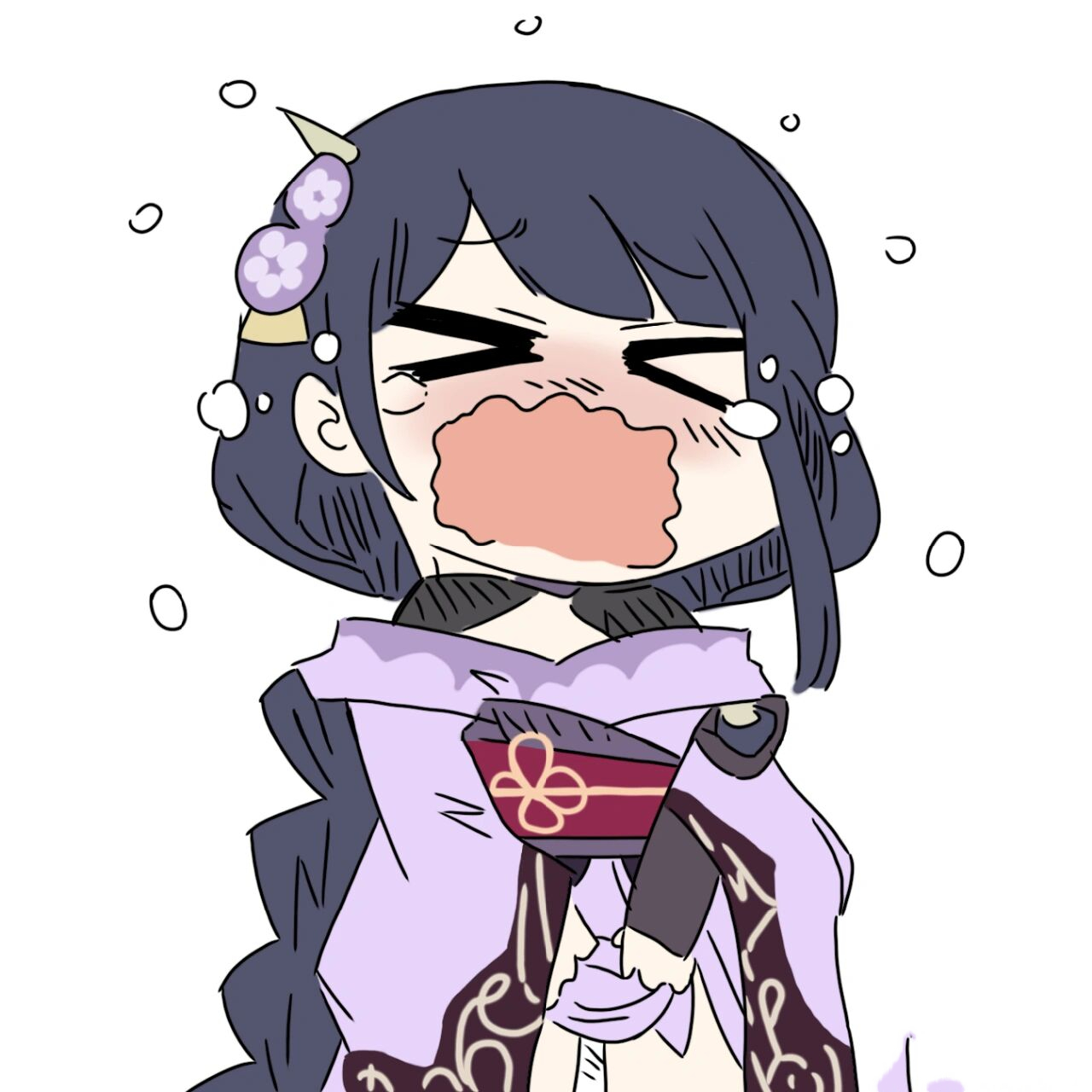 原神哭哭表情包 临摹雷神表情包的衍生 看看有你喜欢的角色吗 (表情包