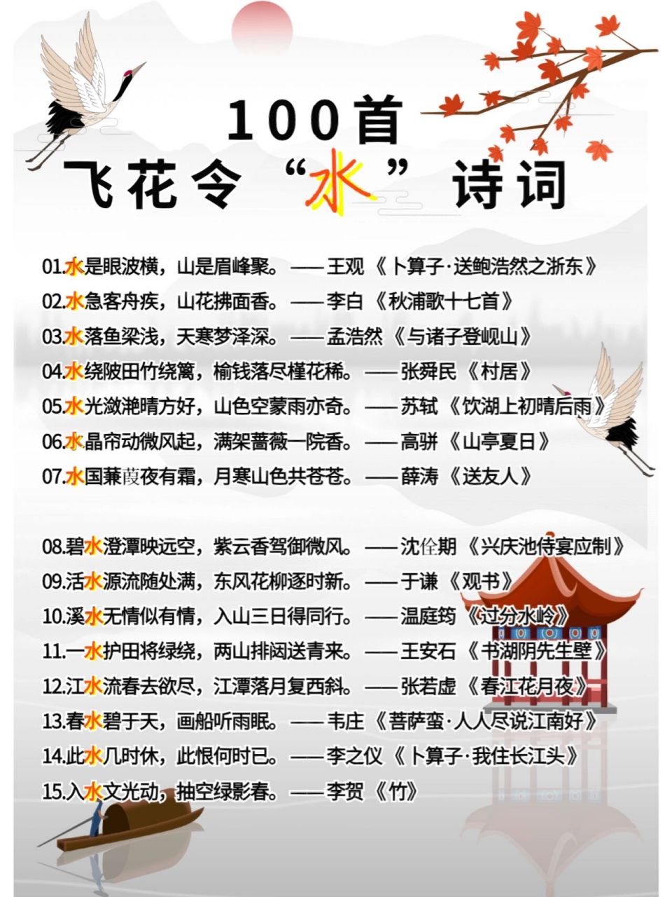 100首飞花令98水98诗词,赶紧收藏起来 · 98水98精帘动微风起