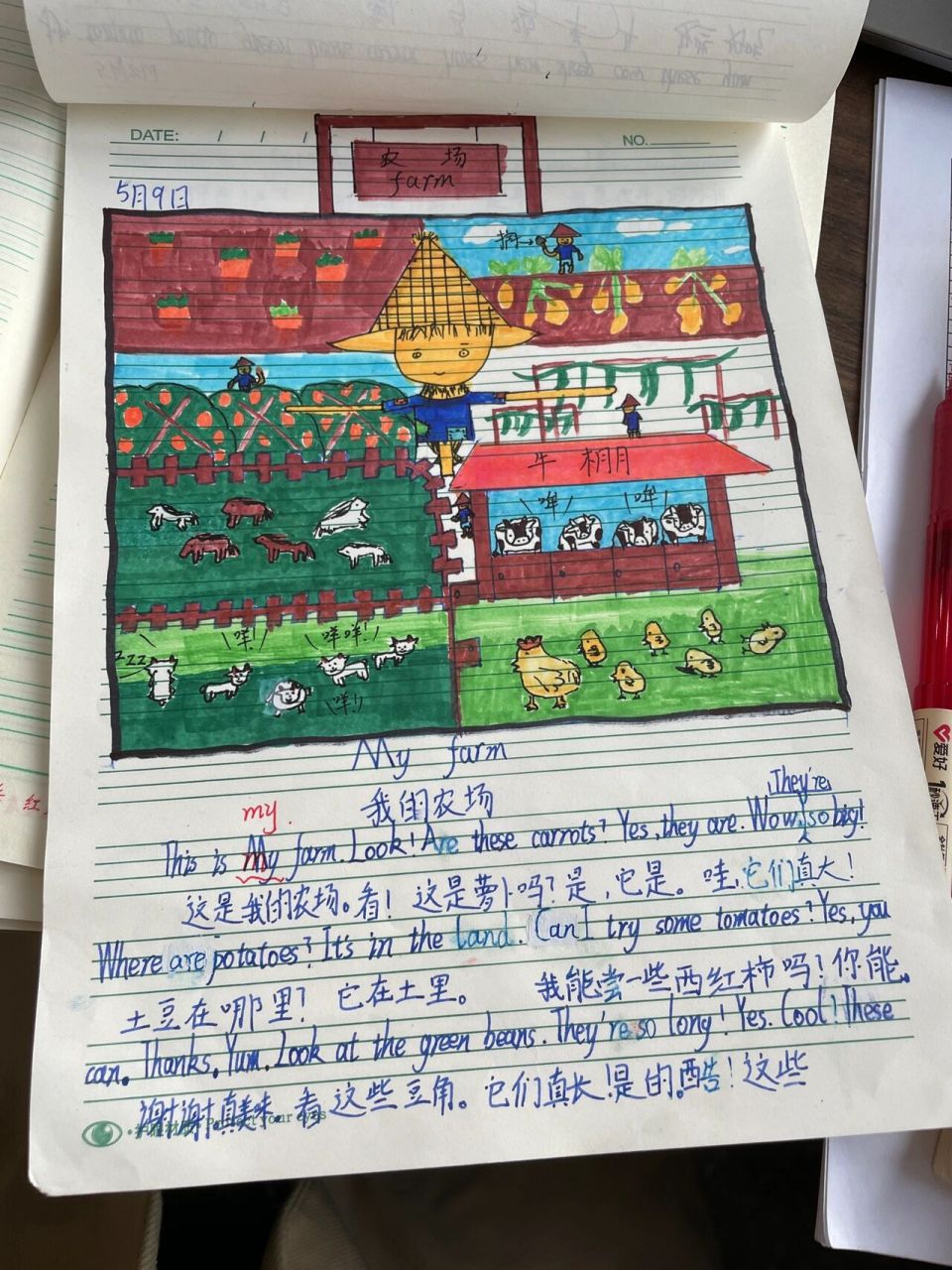 my farm四年级英语扩展  学生介绍农场的作业