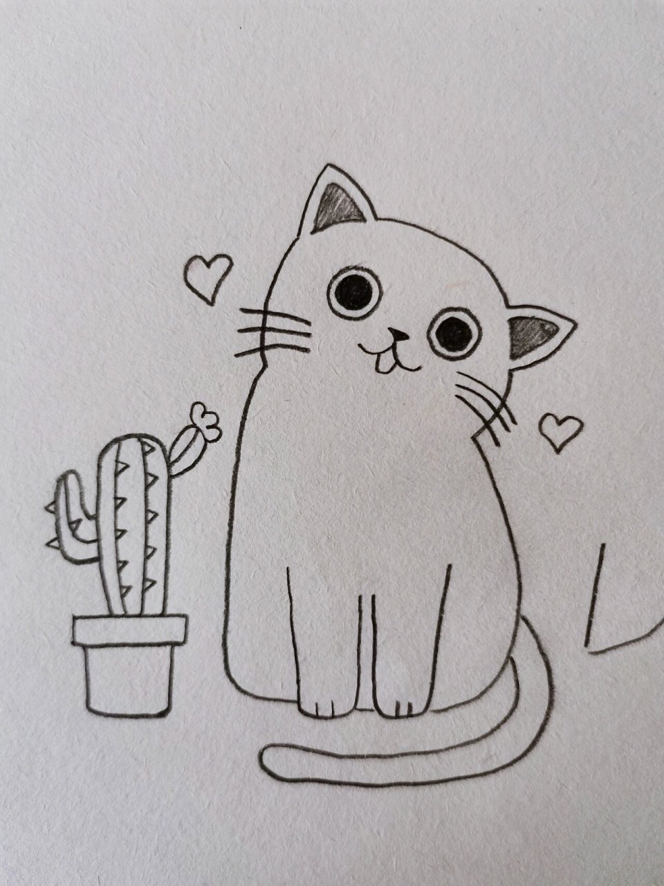 可爱的猫咪简笔画