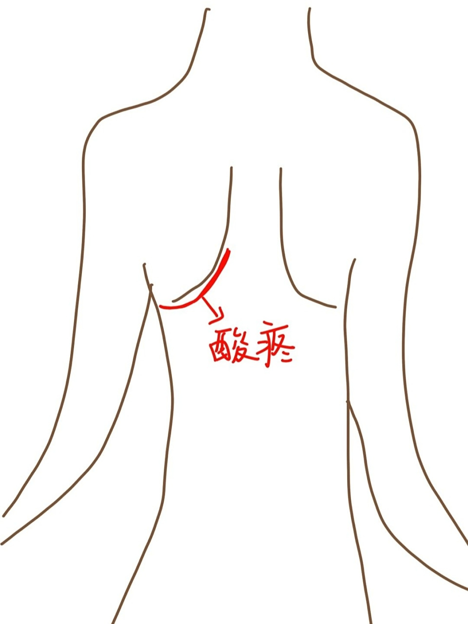 左边后背这里疼咋回事 前几天做拉伸环,后来歇了几天没做,今天起床