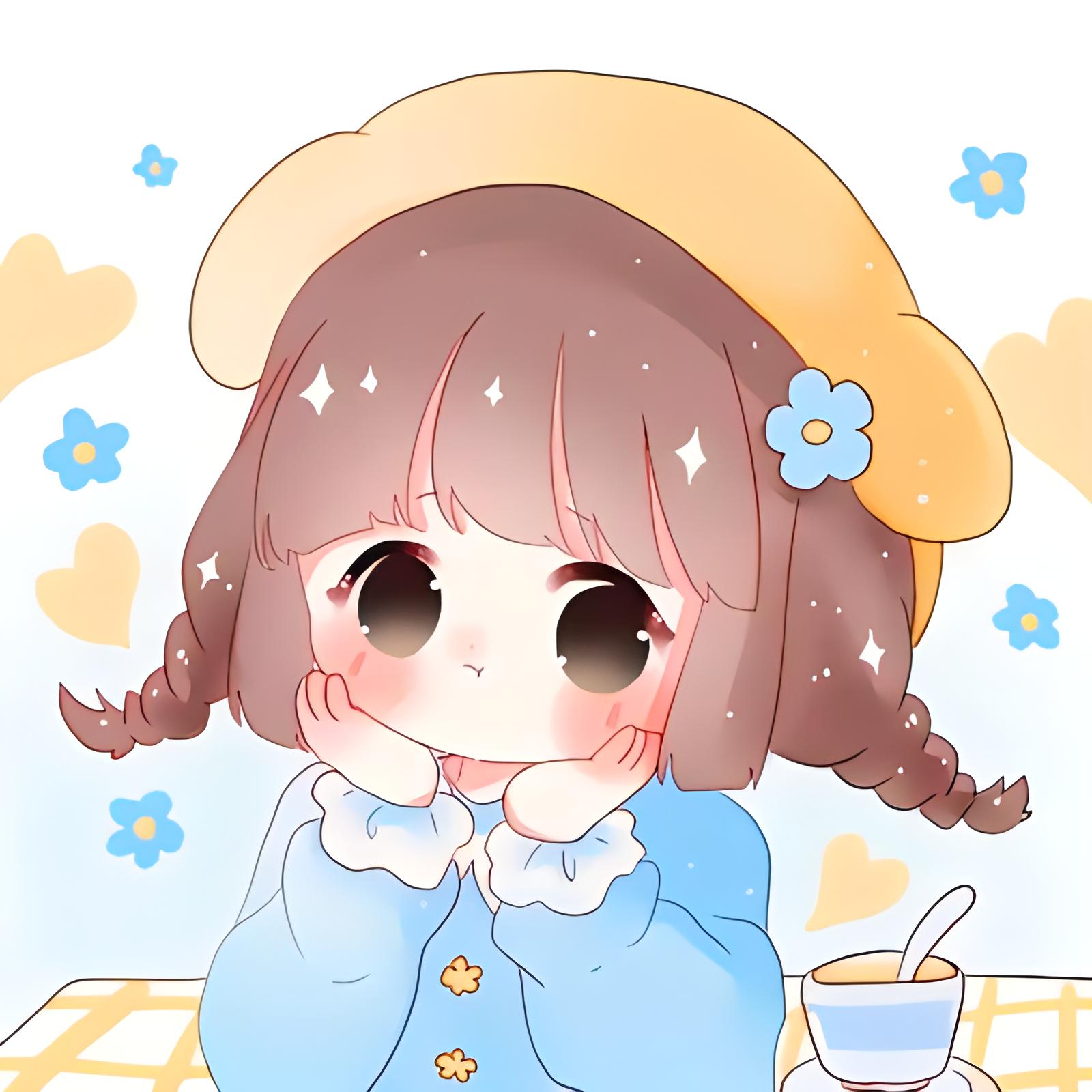 卡通头像女生简单气质