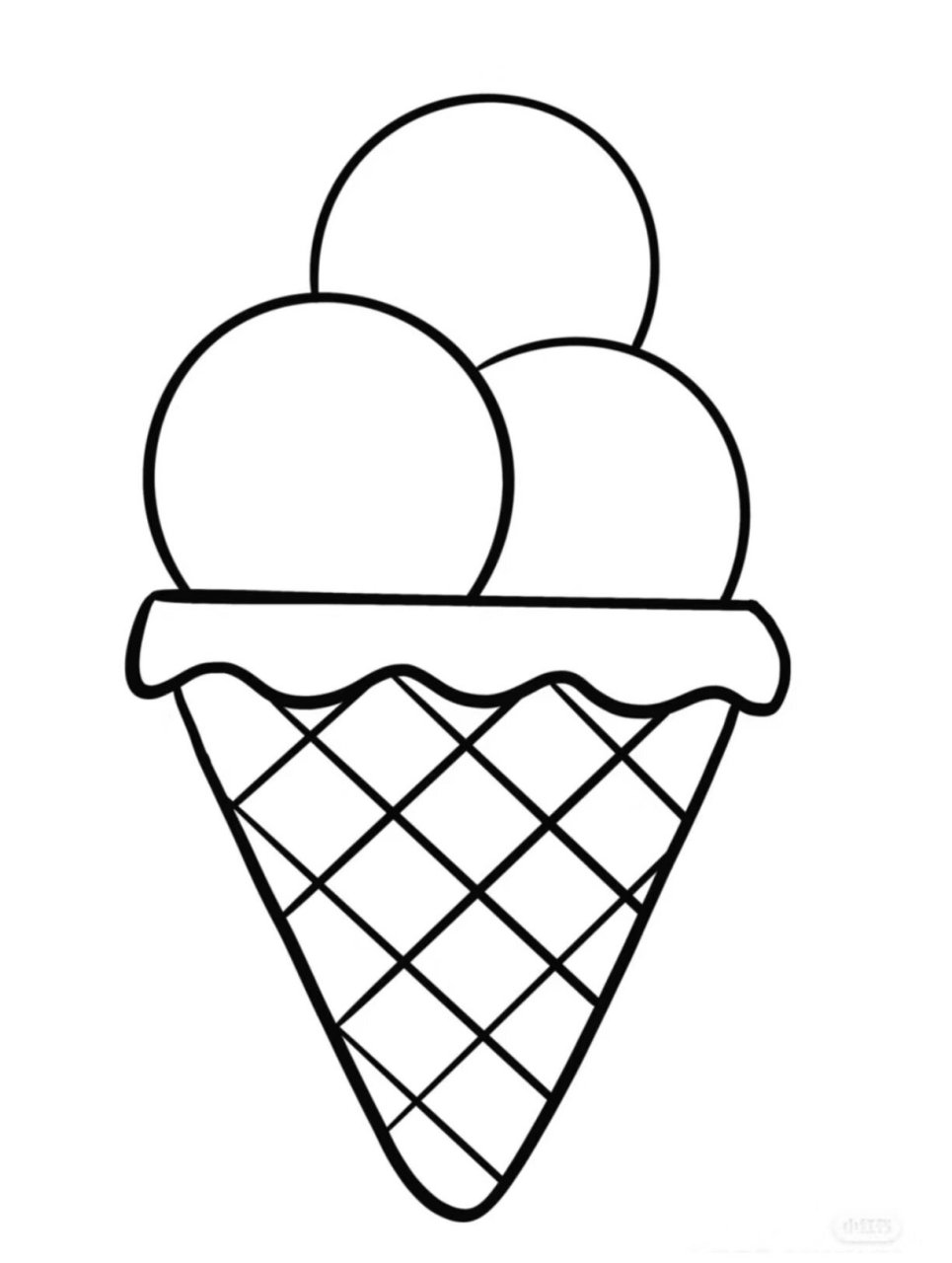 冰淇淋简笔画 小班图片