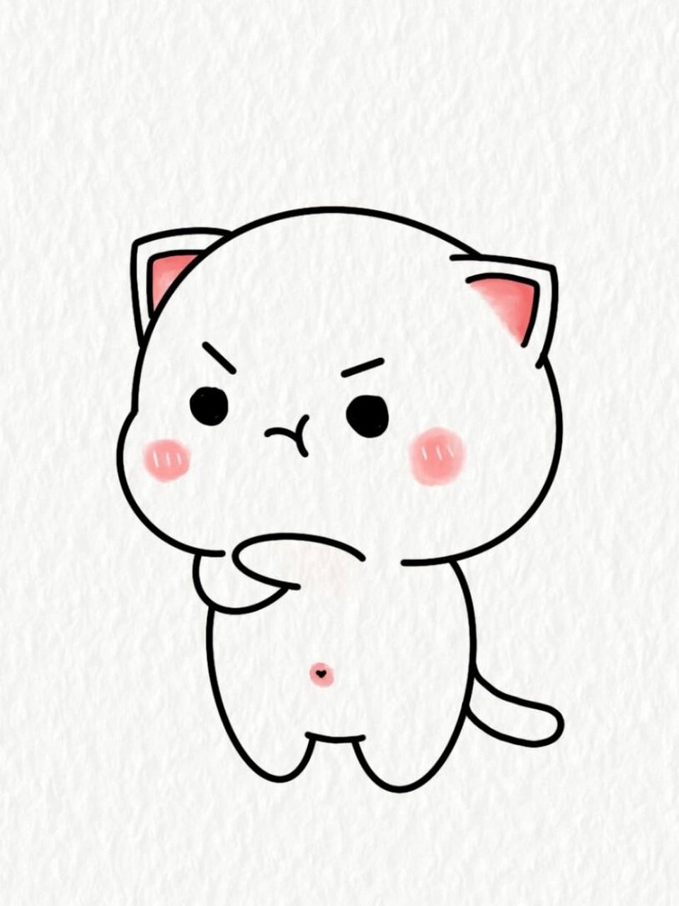 一起来画简笔画画吧 傲娇的猫咪 今天我们来画简笔画猫咪,它看起来有