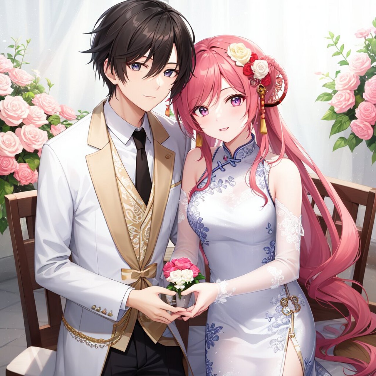 新婚新人情侣动漫人物