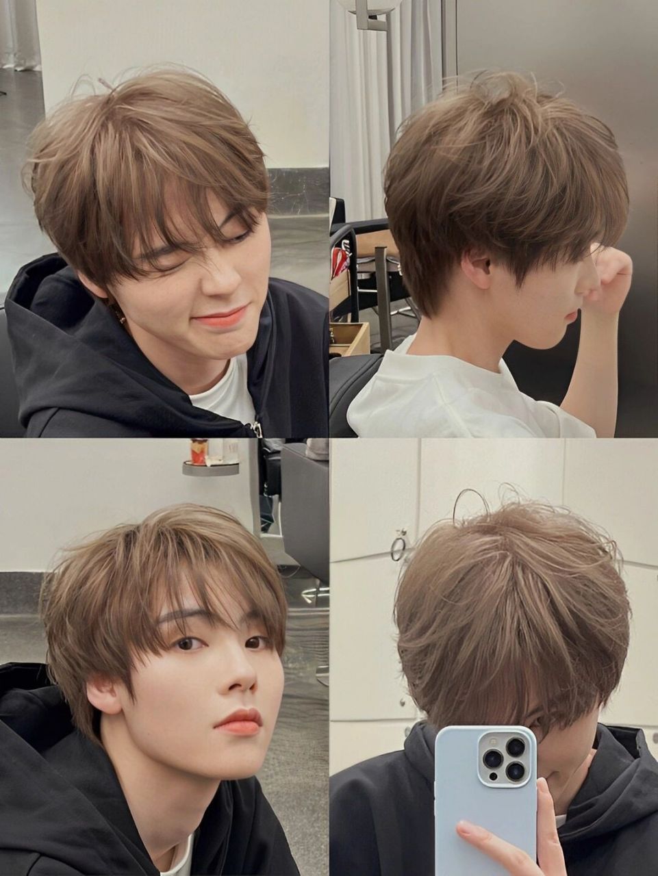 奶茶灰棕 染完显白两度 0101男生发色奶茶灰夏天冬天都适合的颜色