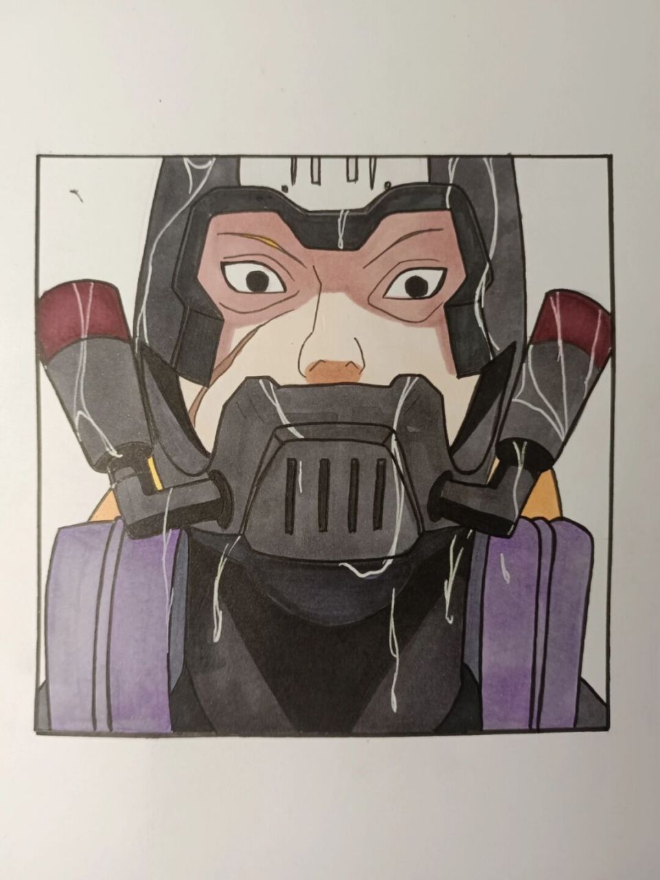 颜色有点重了,将就看吧 #火影忍者# #山椒鱼半藏##手绘