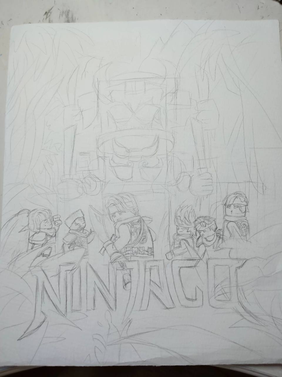 乐高幻影忍者 手绘 我这里是画了个……寂寞?