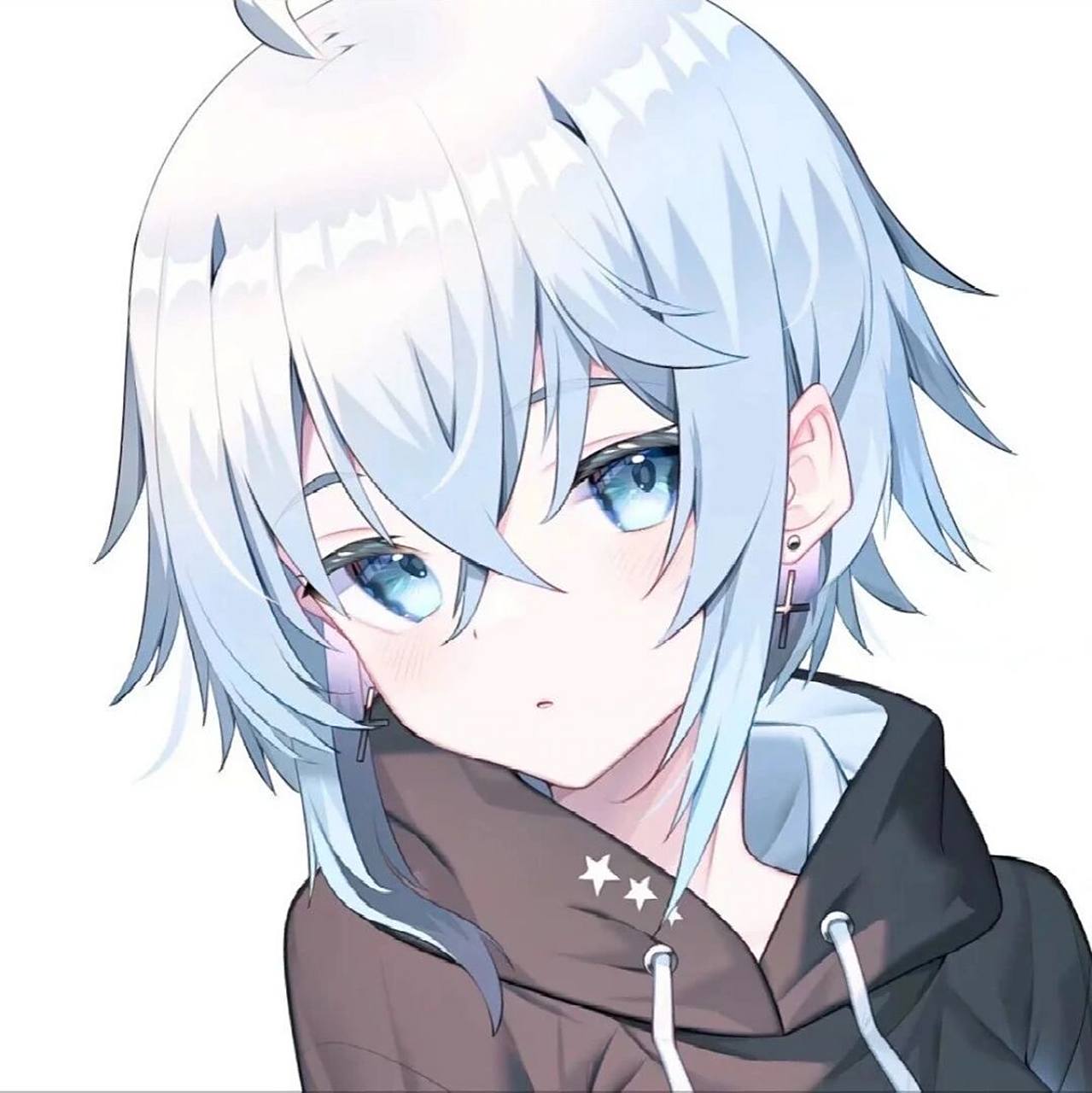 蓝发动漫男生头像 喜欢蓝色,但不是海的蓝色,而是天空的蓝色