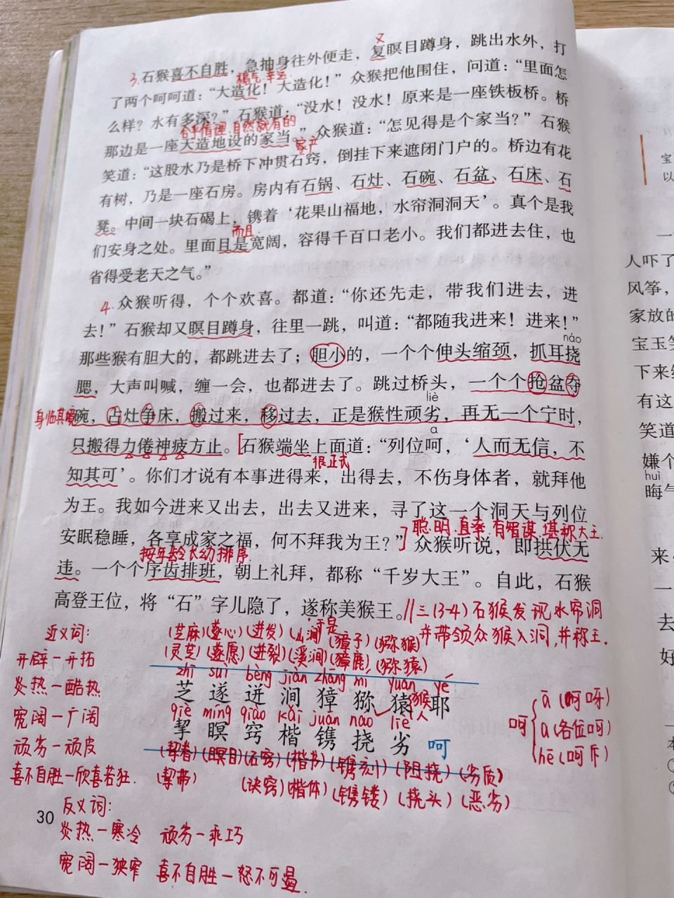 五下语文7《猴王出世》课堂笔记 五下语文7《猴王出世》课堂笔记!