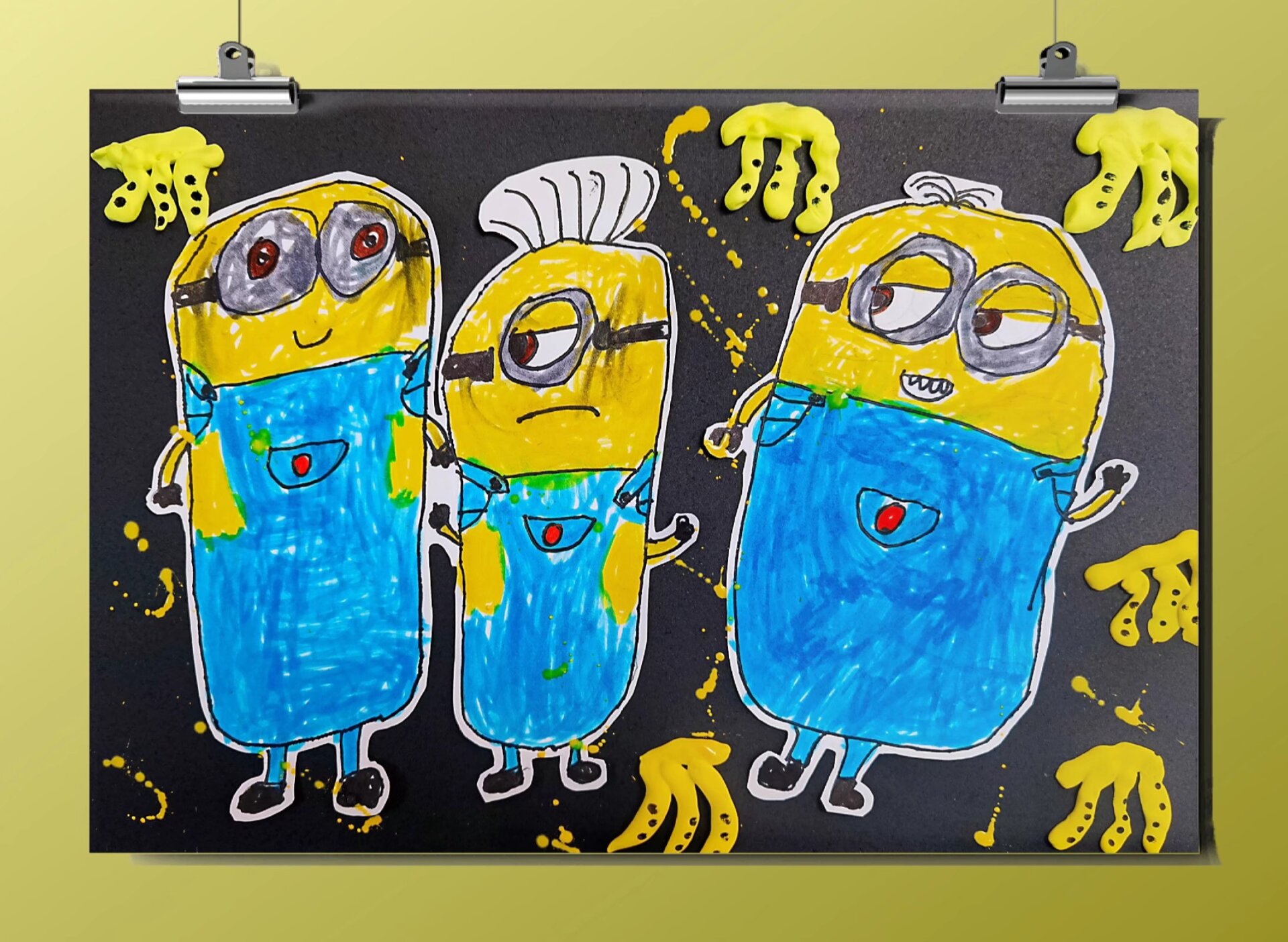 一二年级学生作品——卡通画《小黄人》