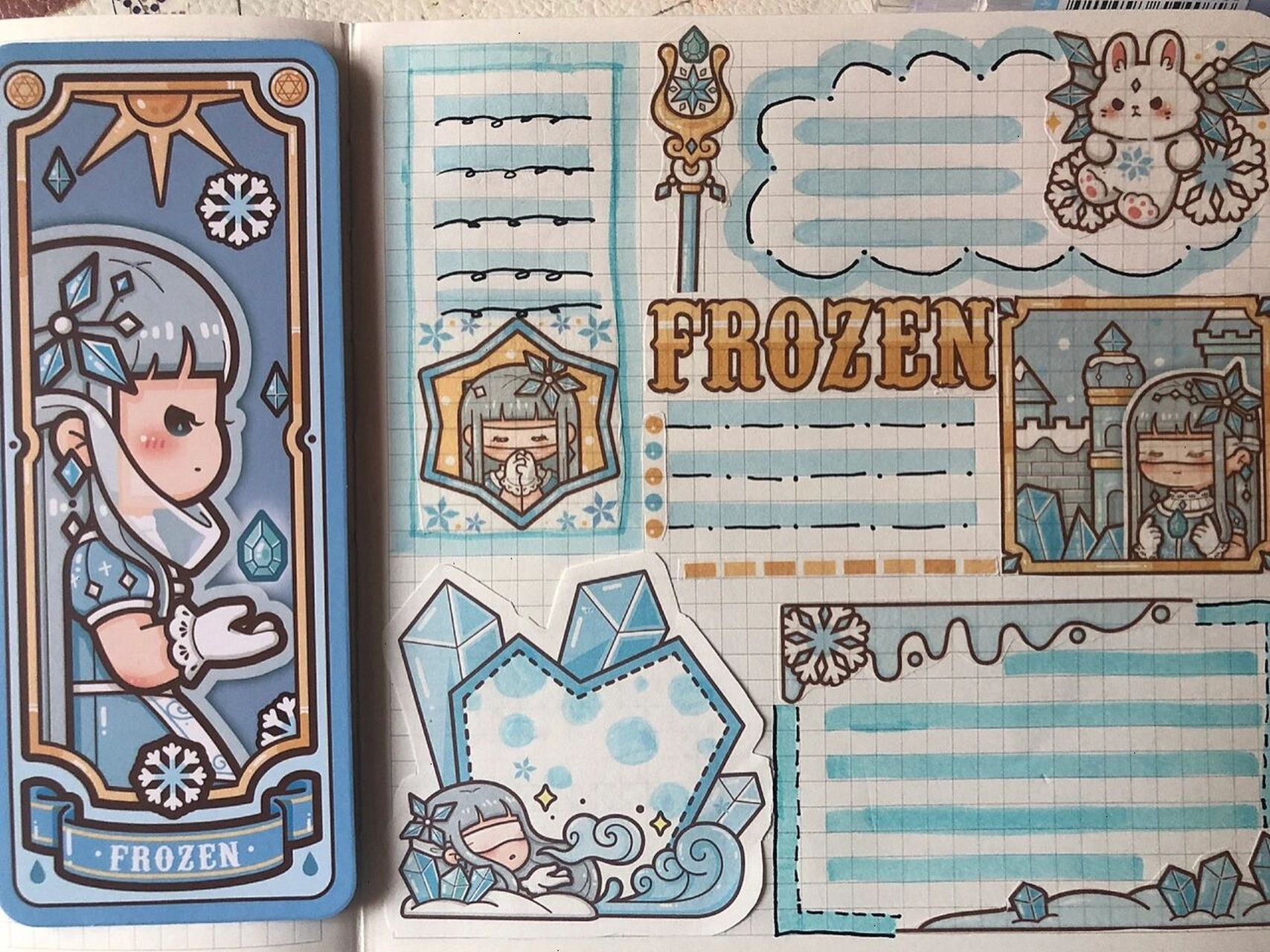 小麻薯魔法系列方方本-冰之书 小麻薯手帐排版