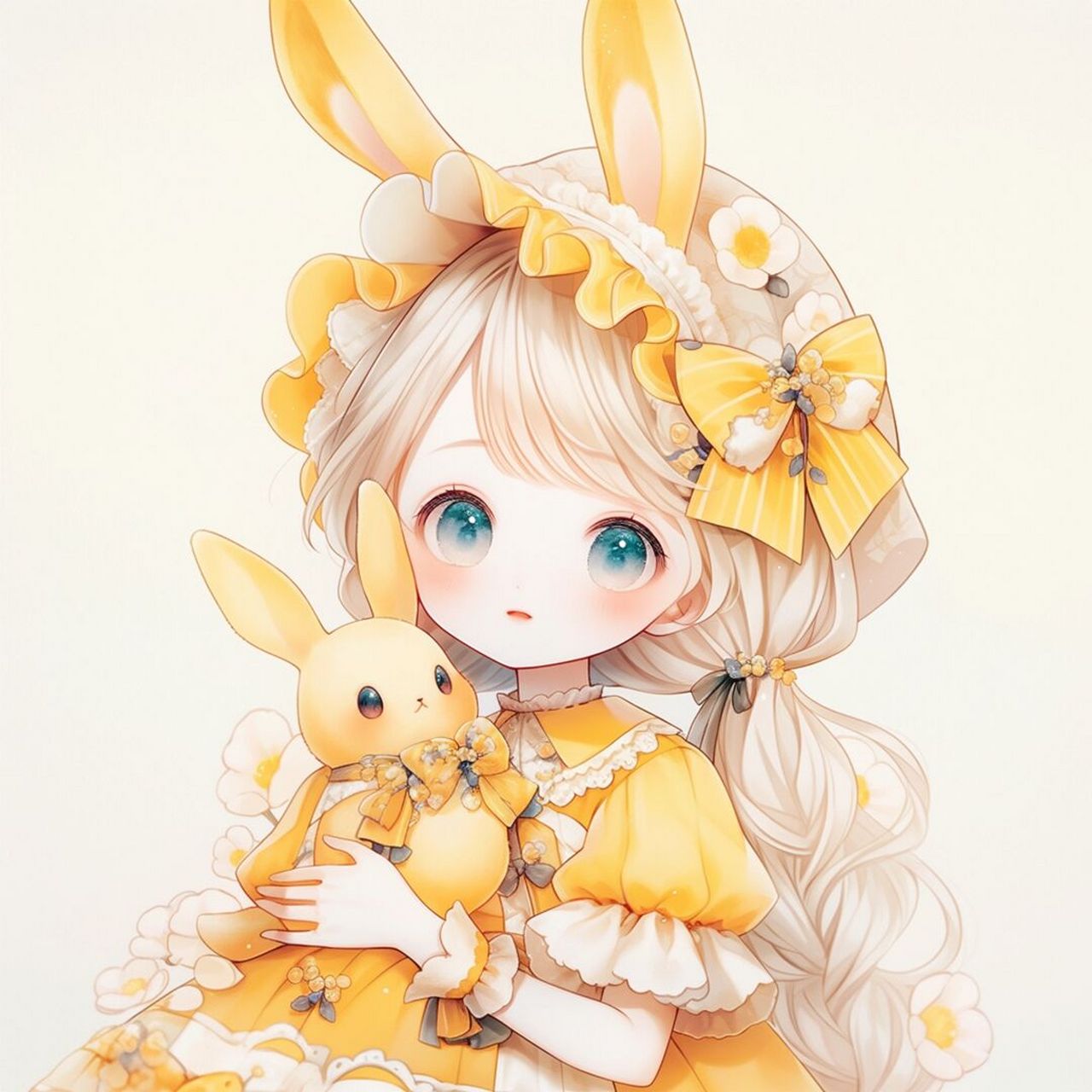 怪异的兔子#ai绘画# #女生头像# #兔子耳朵