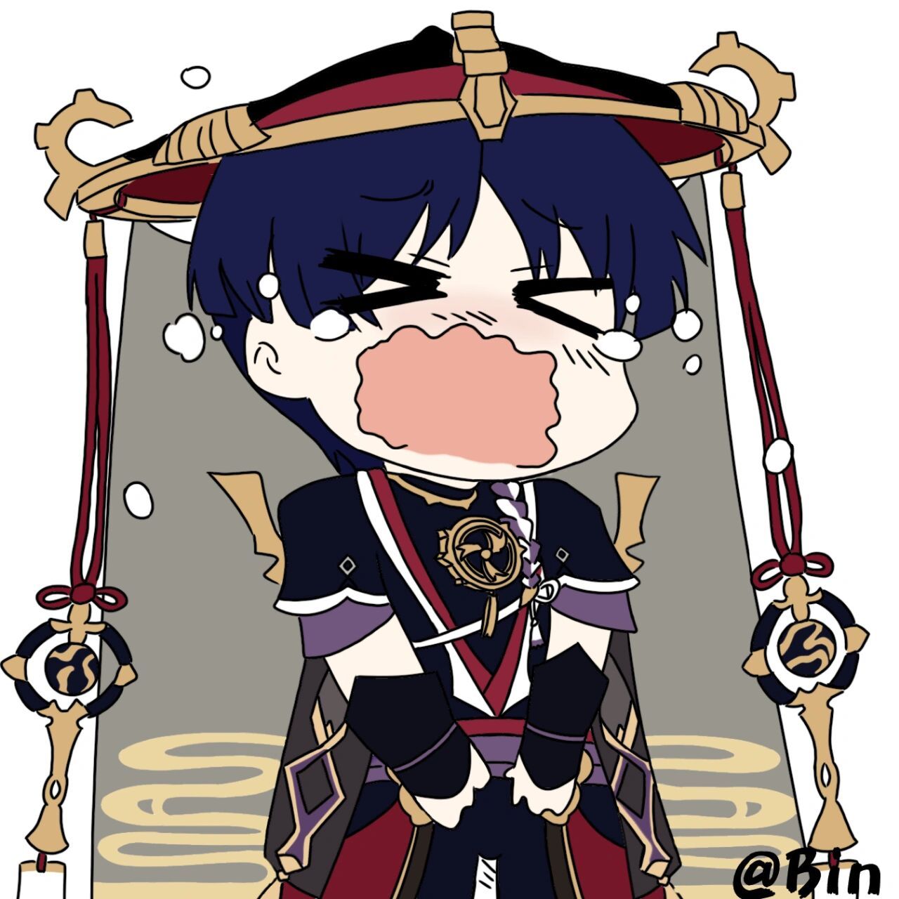 原神表情包第三弹 万叶 优菈 公子 散兵 昨天抽雷