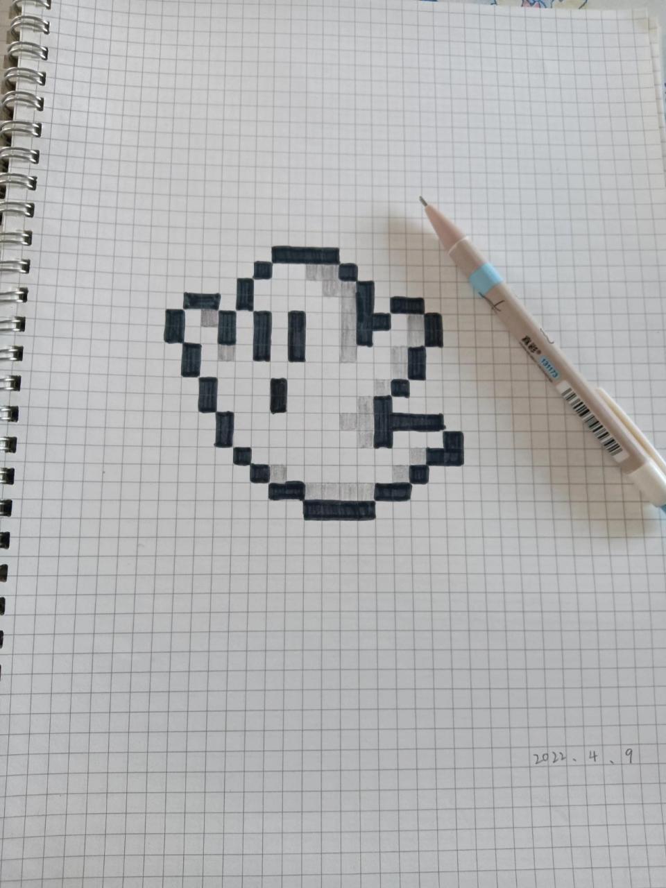 格子像素画:可爱の小幽灵 今日:鬼马小幽灵97 "鲜衣怒马少年时, 一