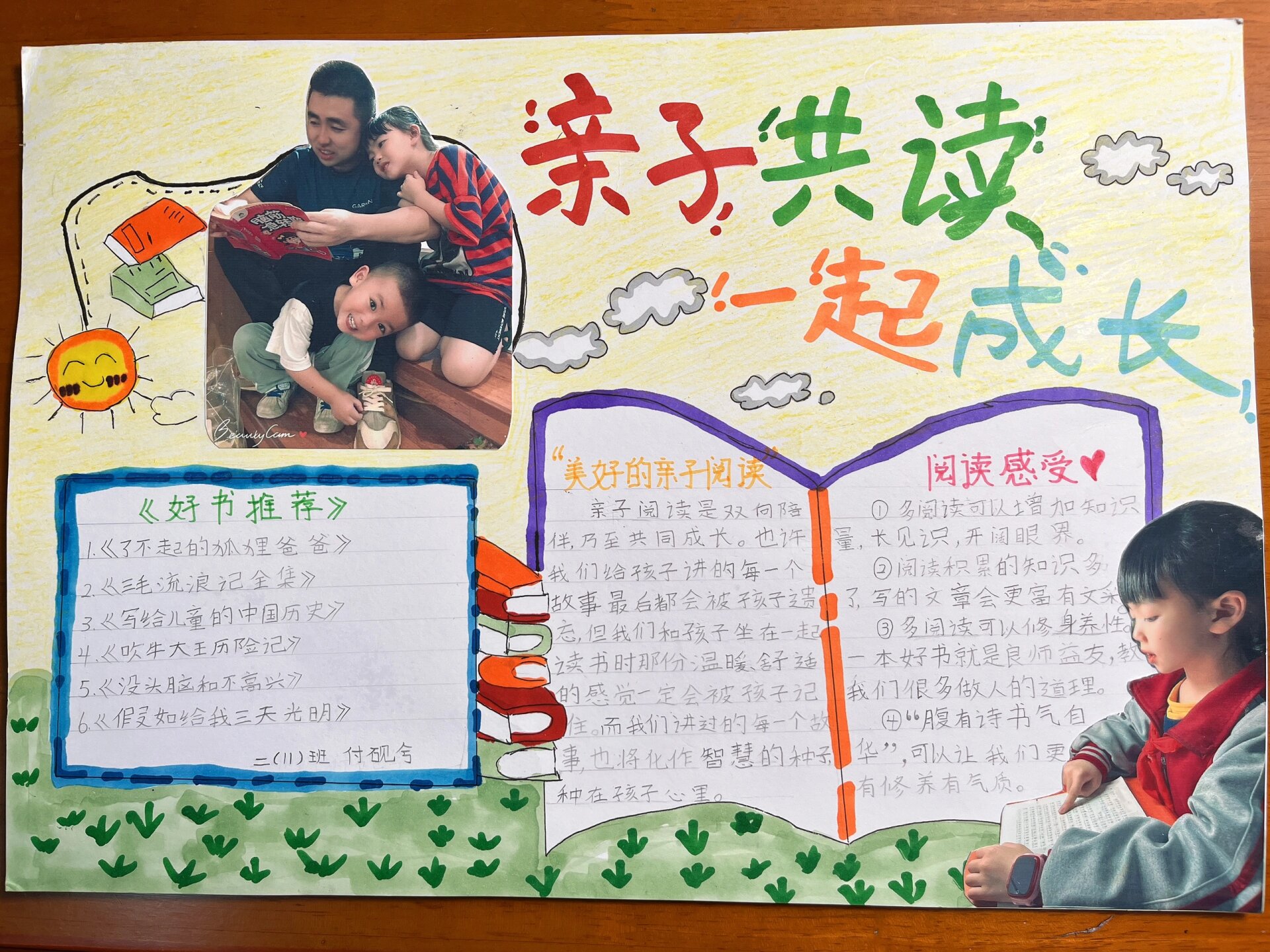 💕 亲子阅读手抄报
