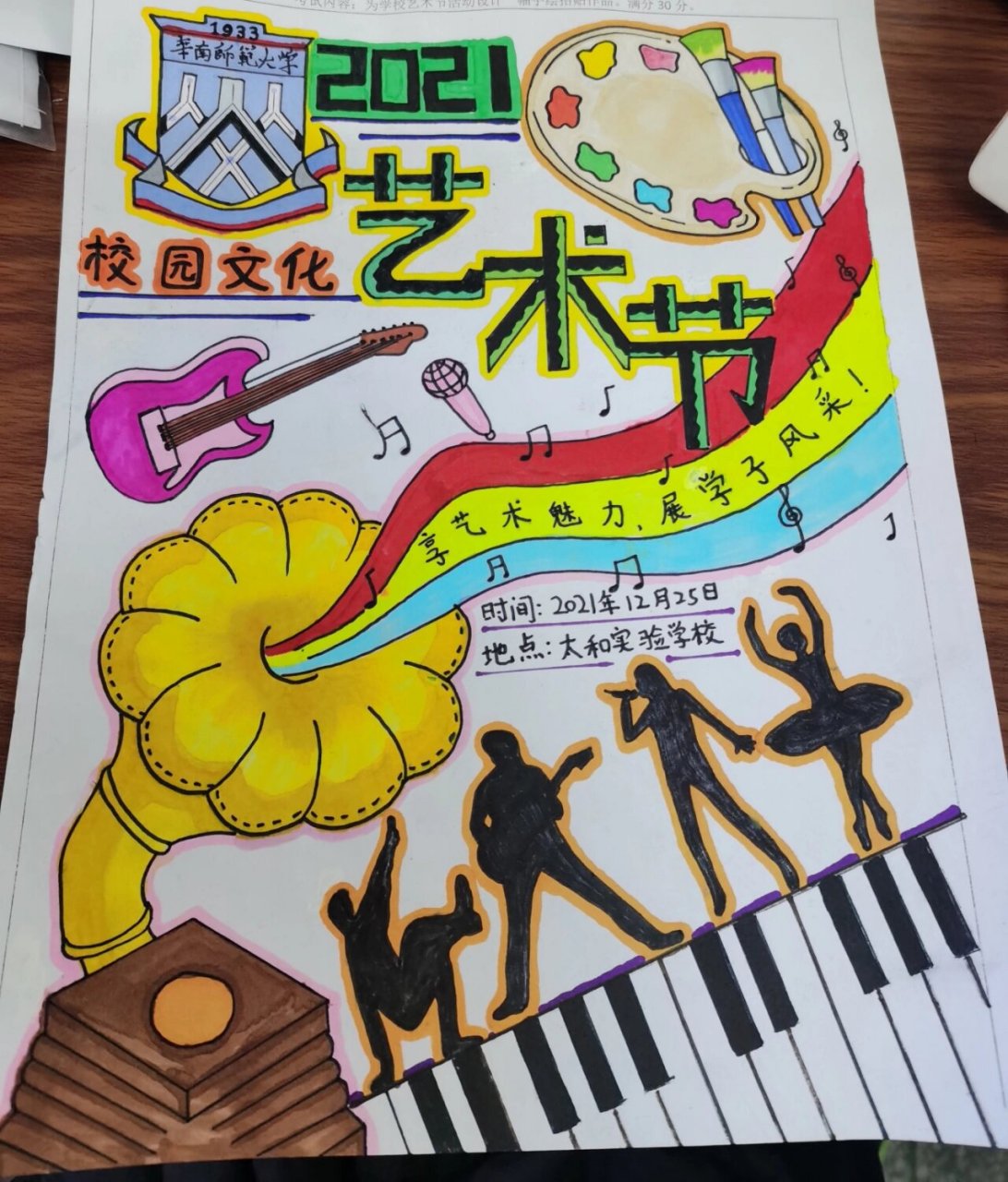 艺术节招贴 初三美术作业,为学校艺术节设计招贴!