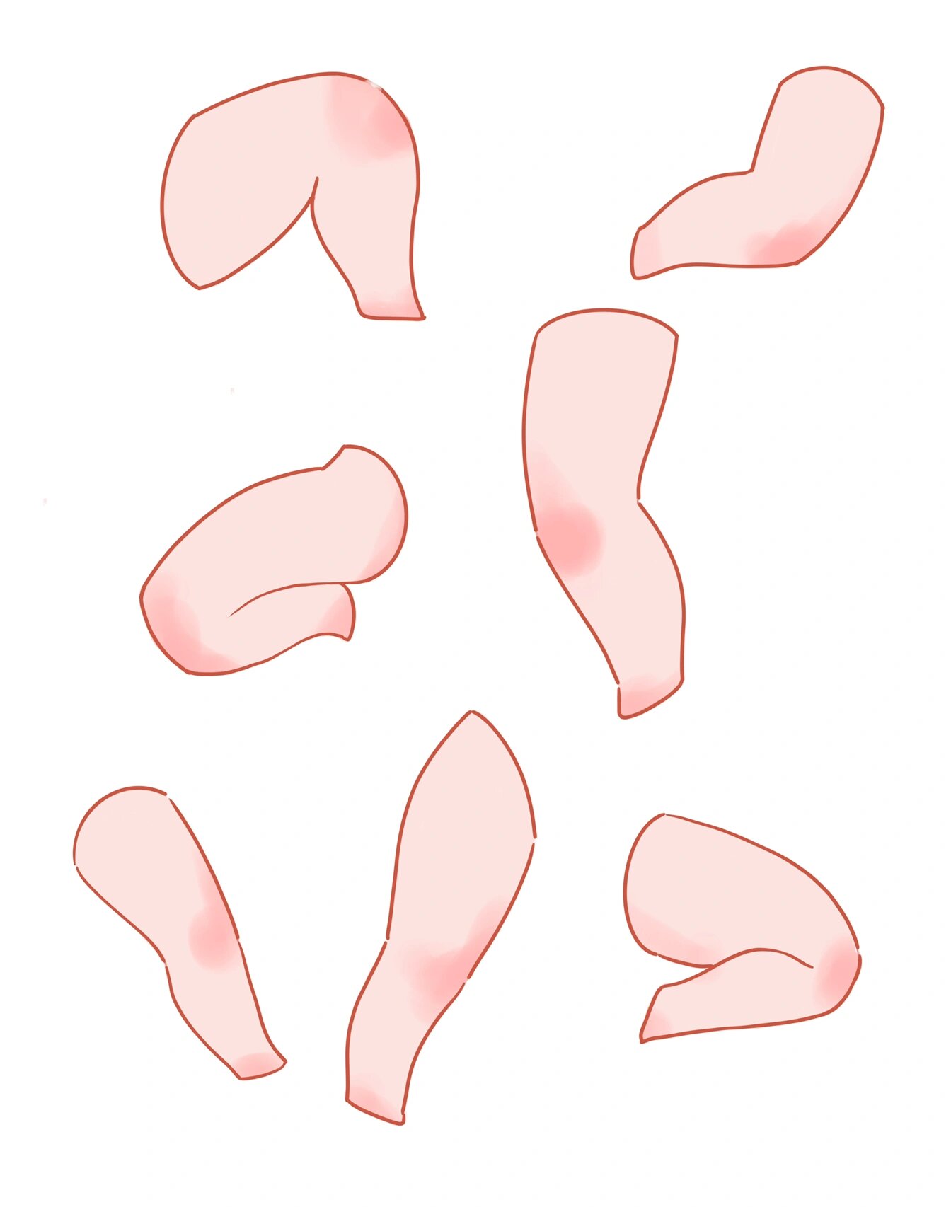 软乎乎的q版腿型画法(附不同角度姿势