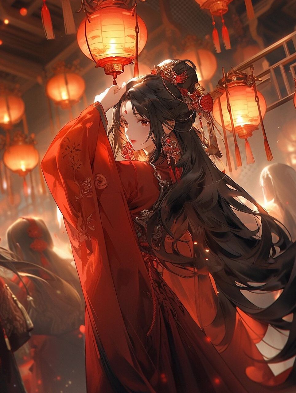 红嫁衣② | 古风头像壁纸插画素材女生头像