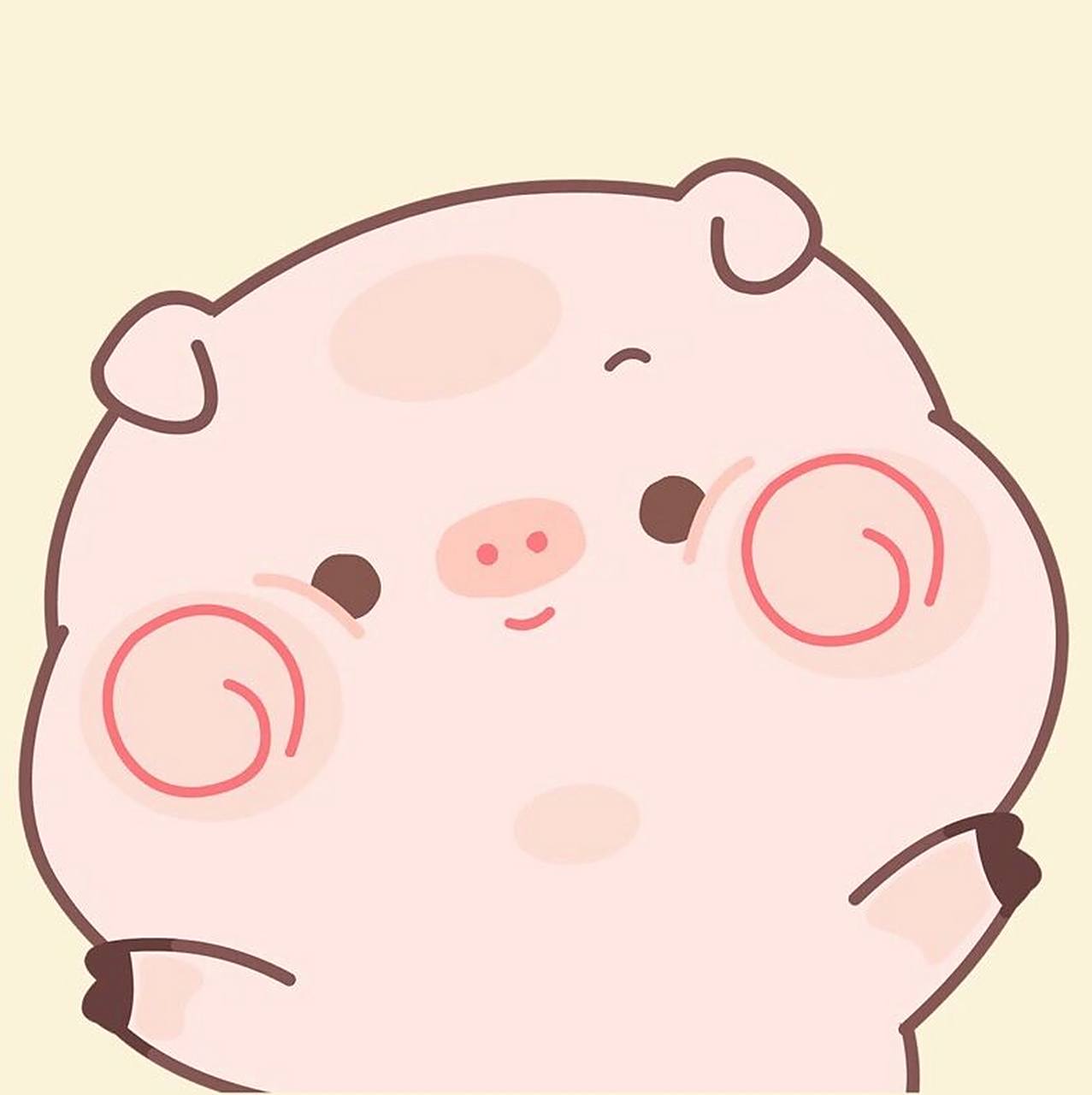 piyo原创99猪猪可爱卡通头像情侣 嘻嘻~猪宝们我们来啦 新表情包的