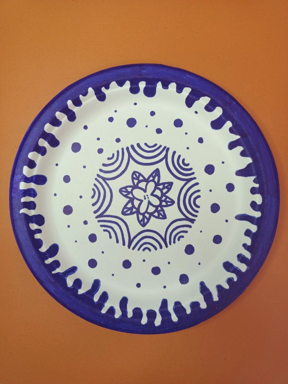 纸盘子变身73青花瓷73画纸盘喽 纸盘子变身73青花瓷73画纸盘