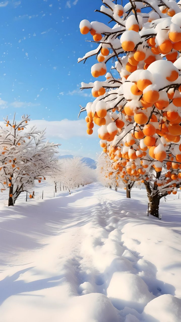 图文壁纸 顶级cg,最好的质量,精致,冬天下雪了冬季的最美雪景,一条路