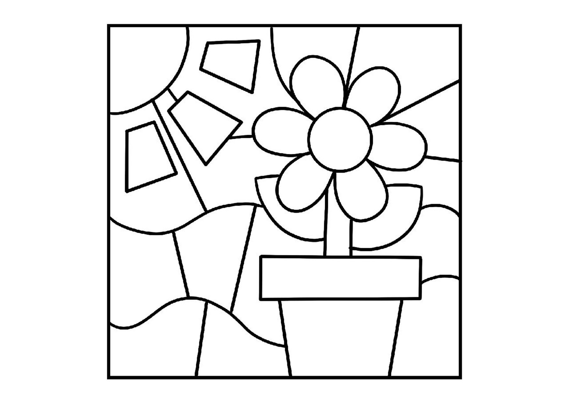 幼儿园美工区可打印素材 幼儿园美工区格子画 93打印