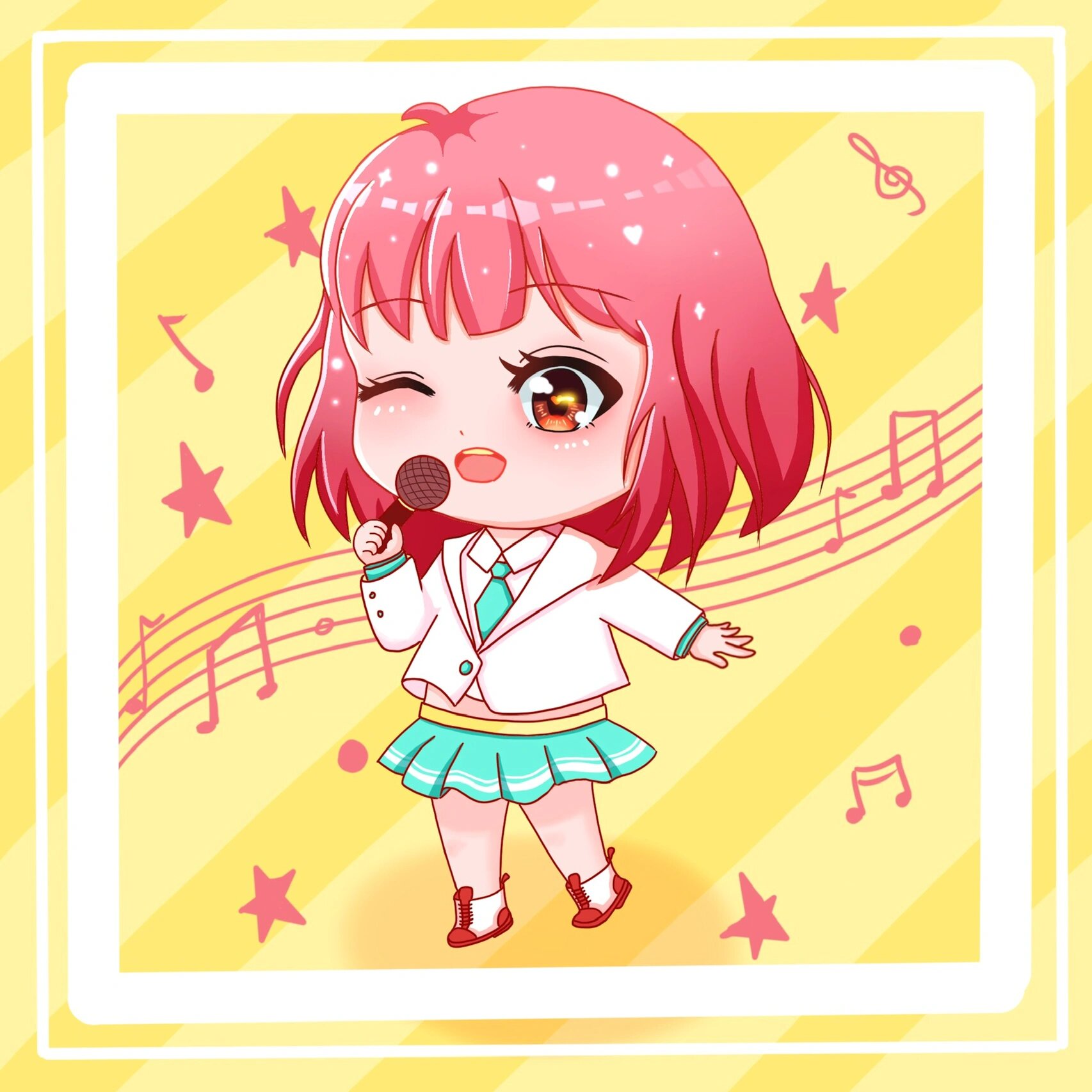 no.20 q版人物 唱歌的小女孩