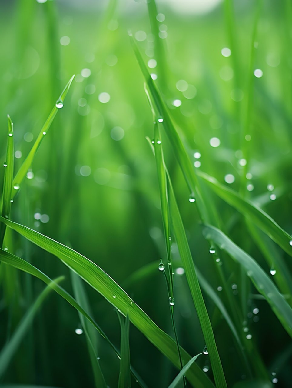 壁纸14 最美自然风光壁纸,雨滴下的小草