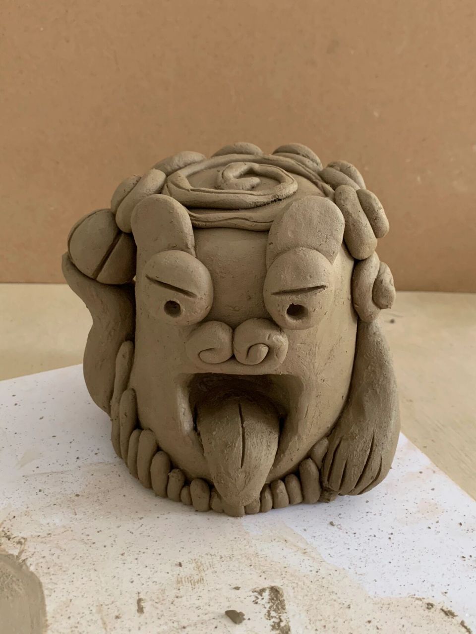 泥塑小怪兽|简单易上手的陶艺(步骤图) 小怪兽加一个