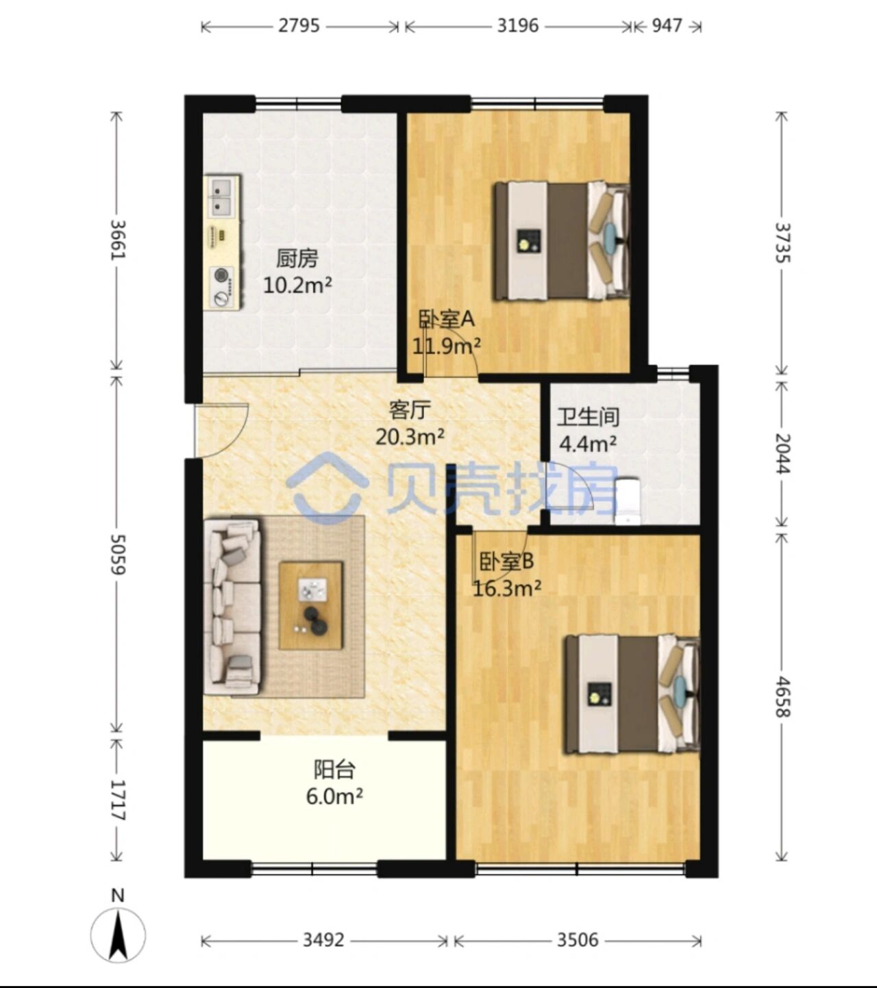 户型风水～某小区凶宅户型