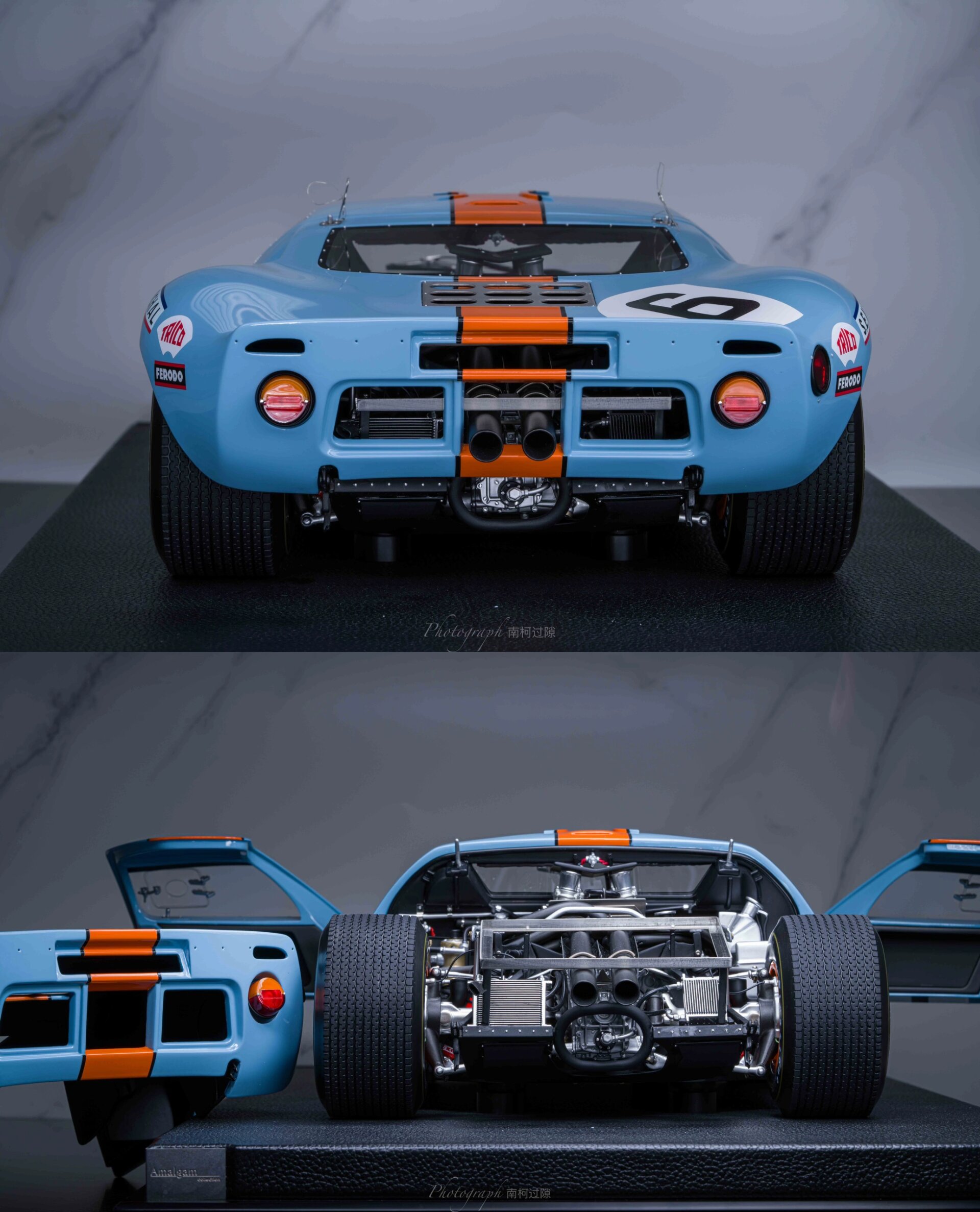 amalgam 1/8 福特 gt40  mk1 gulf racing gt40传奇的开始,由谢尔比