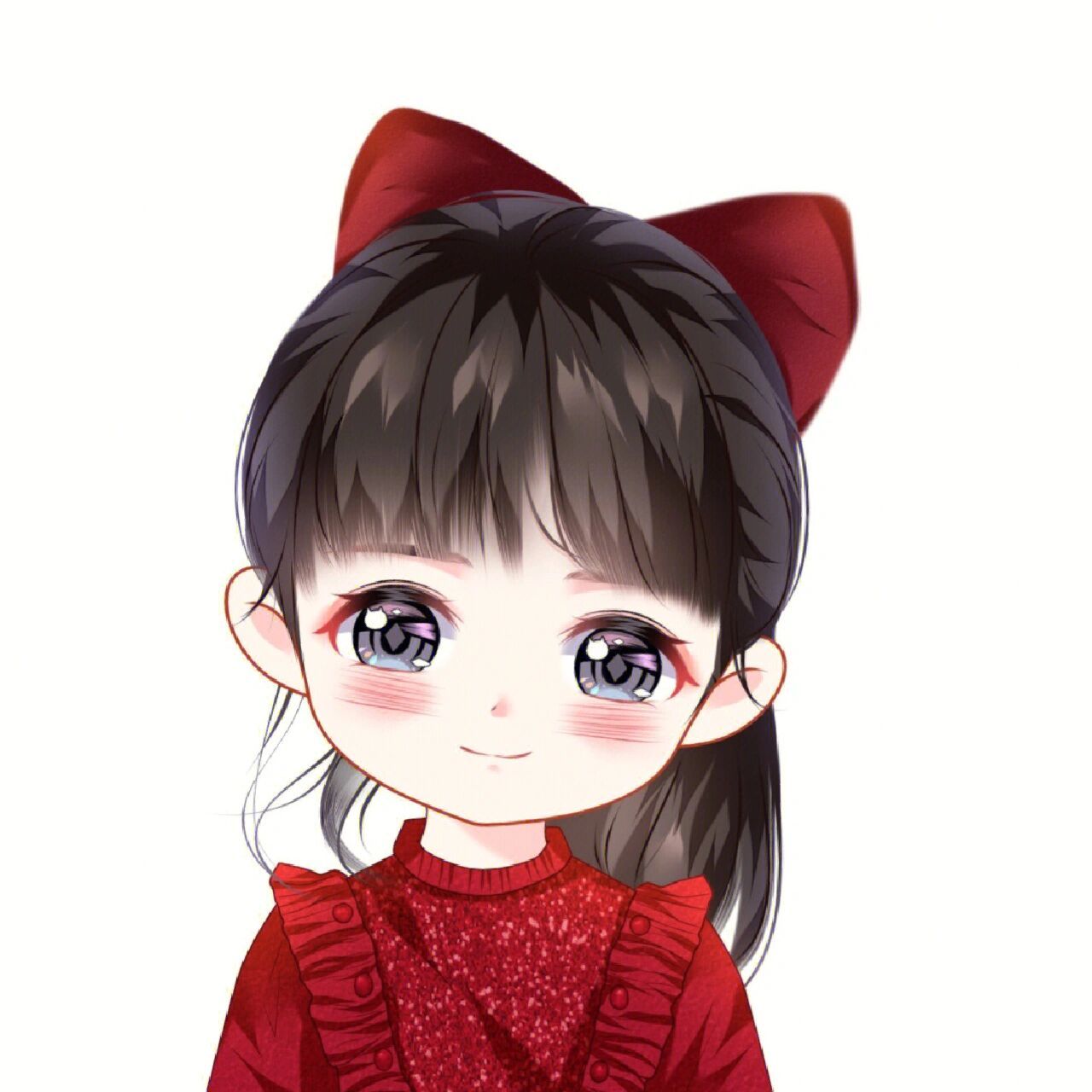 红色系卡通头像|超萌女生专属|卡通手绘定制 红色系卡通头像|超萌女生