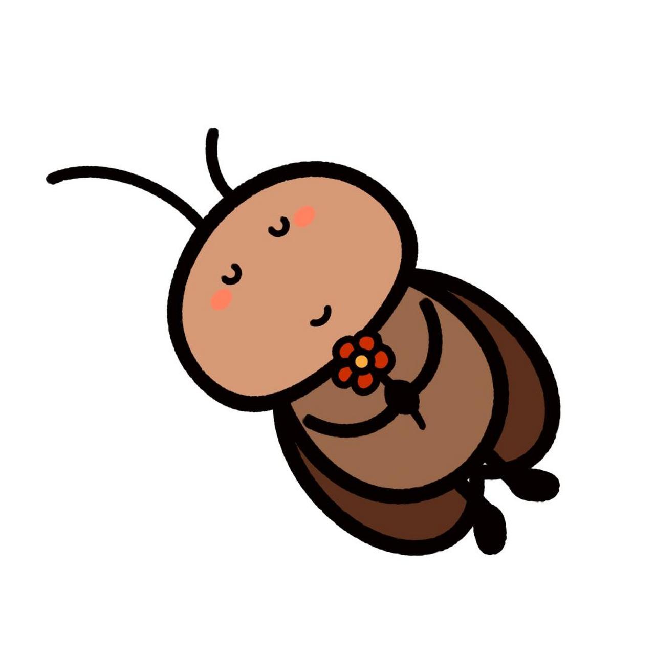 头像分享# #可爱头像# #昆虫# #蟑螂# #蟑螂简笔画# #蟑螂表情包