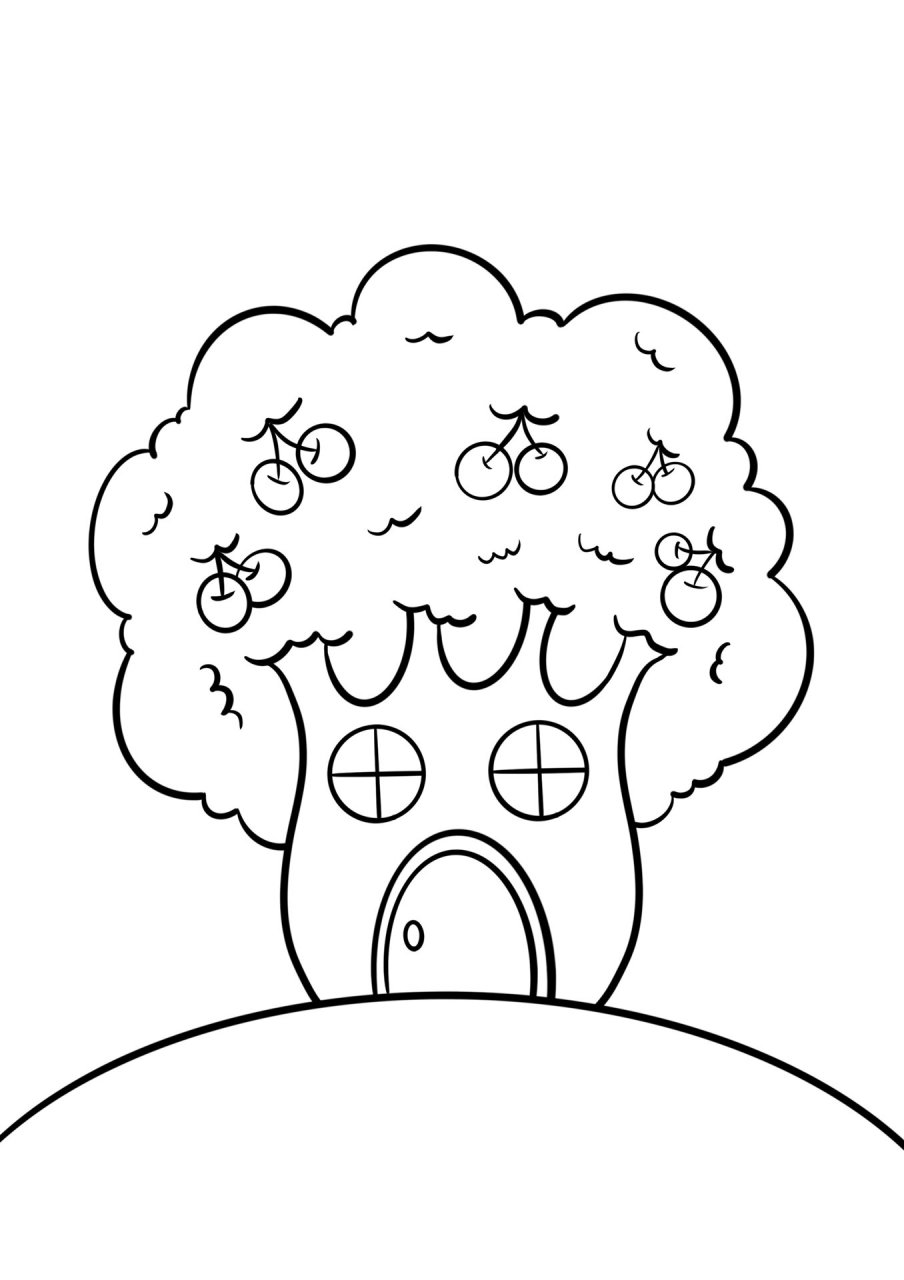 小学生苹果树简笔画教程 儿童创意美术,大叔简笔画教程,小学生大树