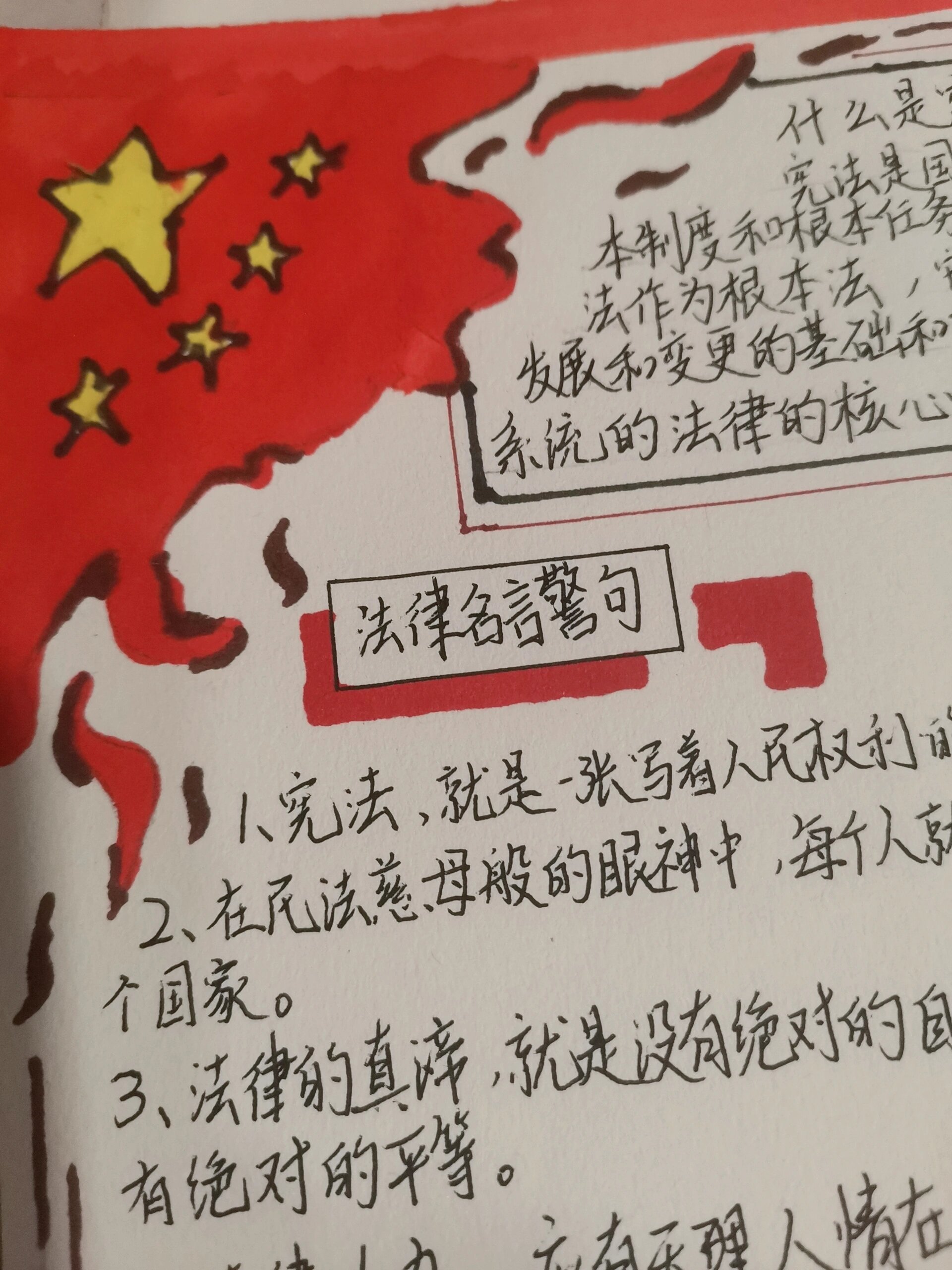 手抄报‖道法宪法手抄报作业