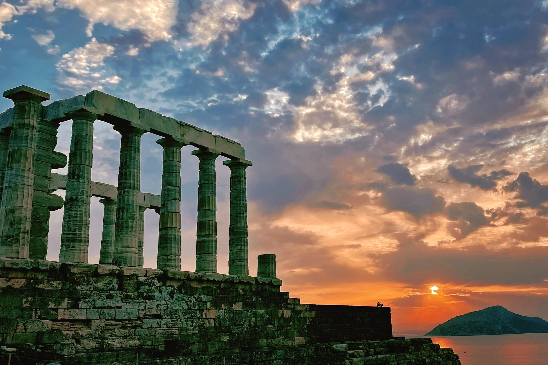 9293波塞冬神庙|凭海临风 命运的三叉戟 波塞冬神庙位于苏尼翁角