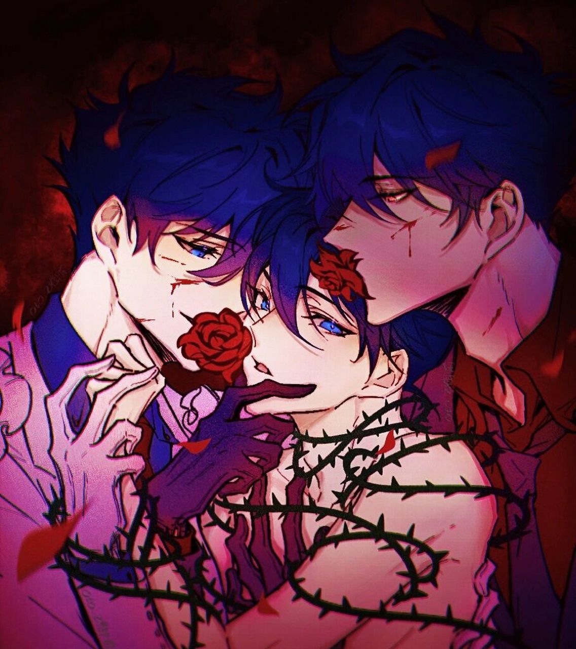 画了快新黑k夹心饼干七夕贺图95今天双更啦 【他们为采撷玫瑰披荆