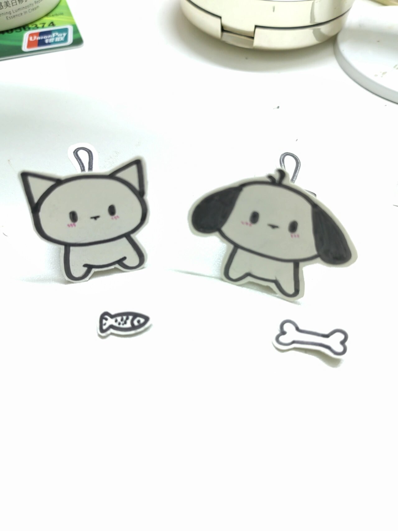 立体纸片小猫小狗