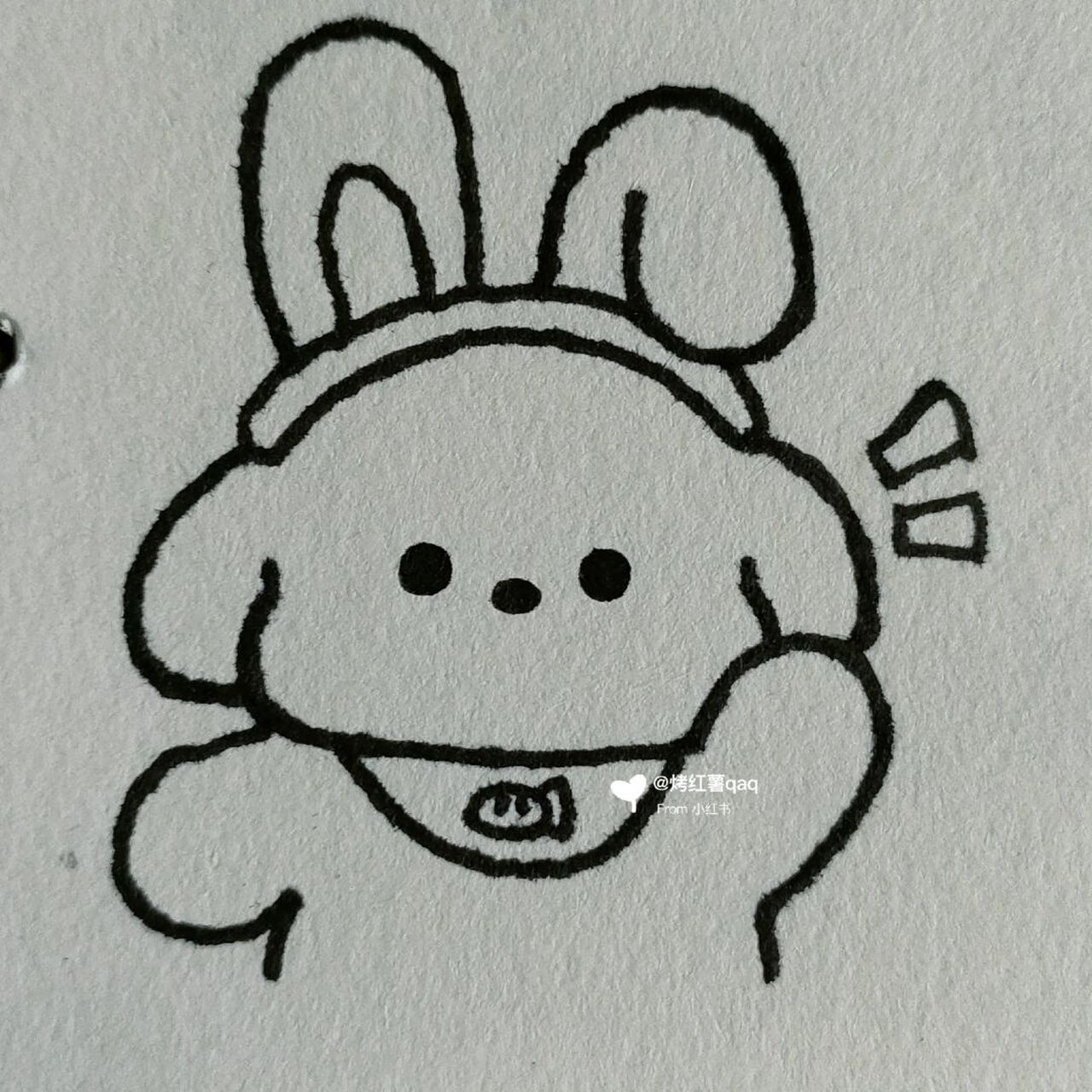 可爱简笔画教程 临摹@小熊奶黄包  #简笔画##简笔画教程# #绘画