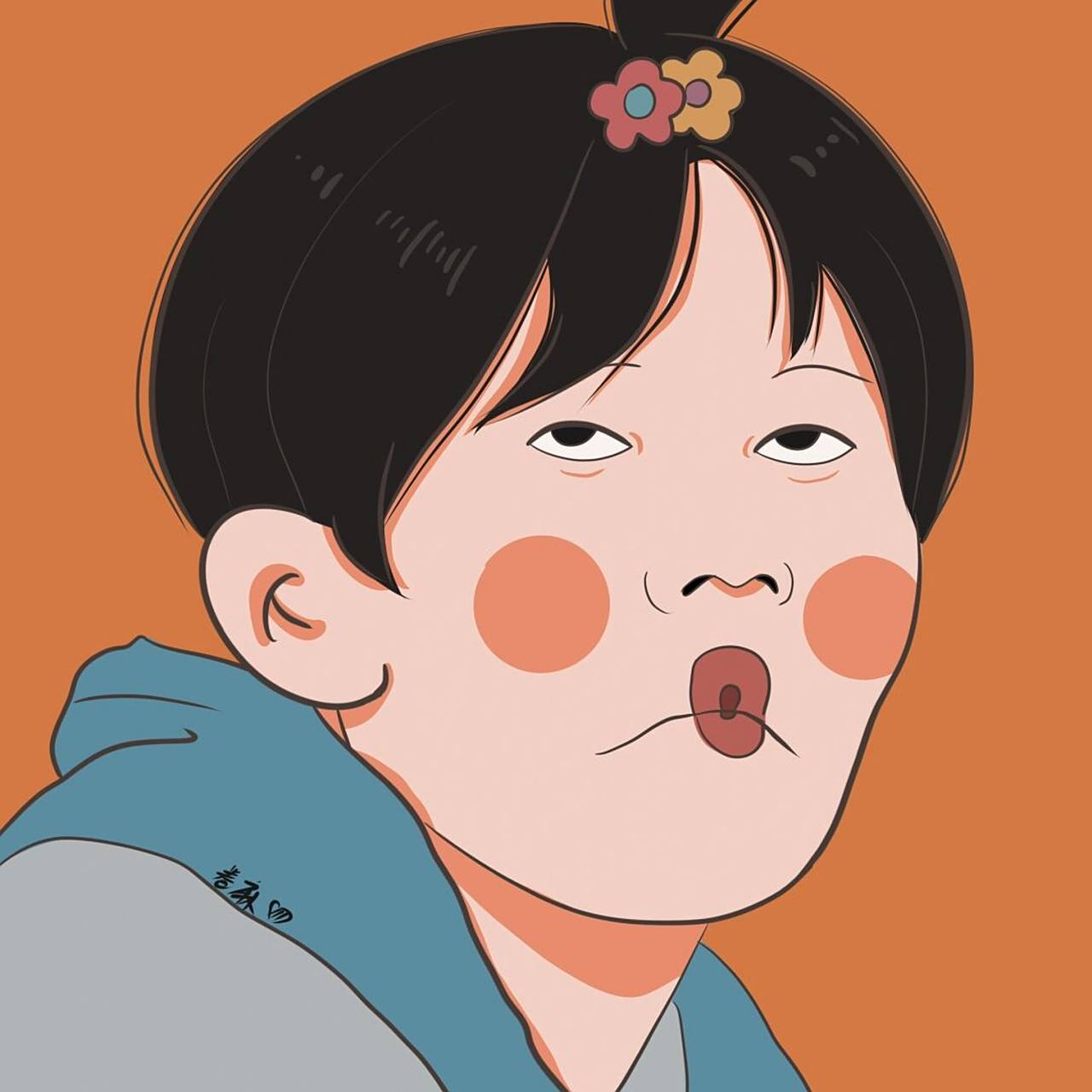 插画 | 情侣头像 | 丑萌头像 | 两个沙雕头 图片92二改92商用92